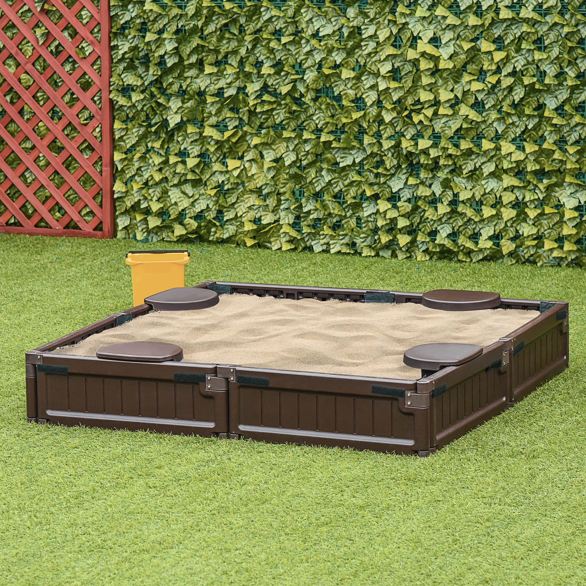 Outsunny Sandkasten Sandbox 4 Sitzer mit günstig online kaufen