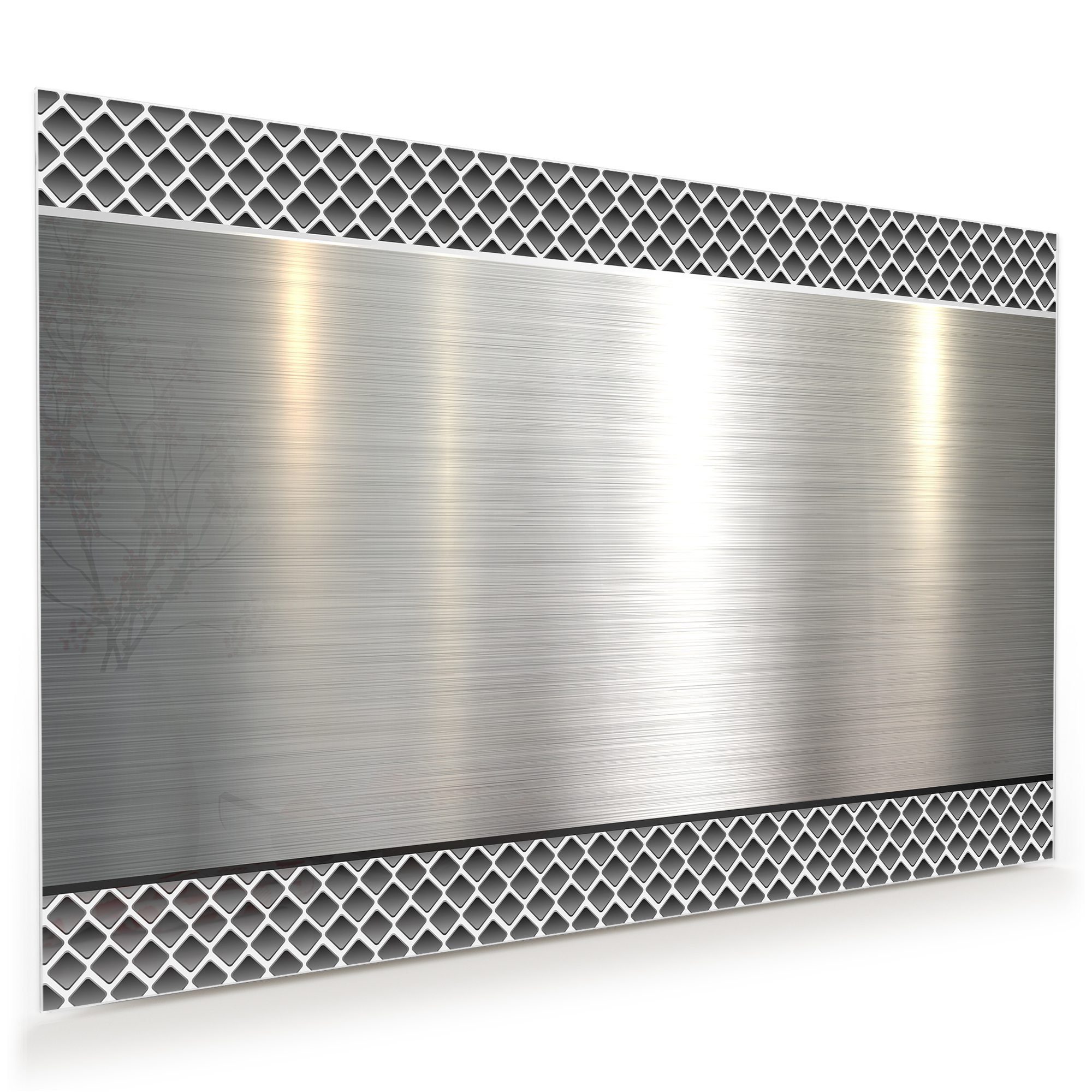 Primedeco Glasbild Wandbild Poliertes Metall mit Aufhängung, Texturen (21 v günstig online kaufen