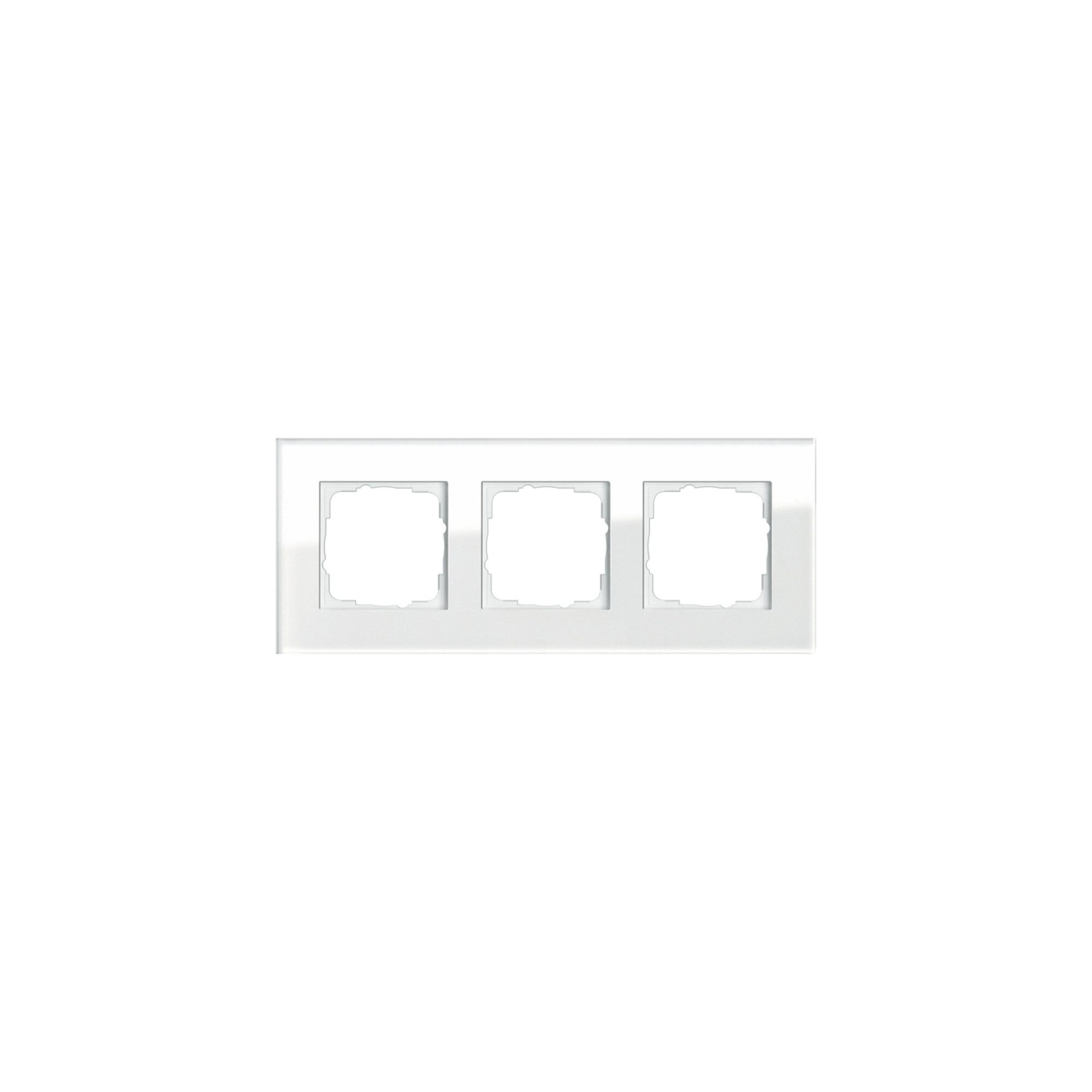 GIRA Abdeckrahmen Gira Abdeckrahmen 3f. weissglas 021312
