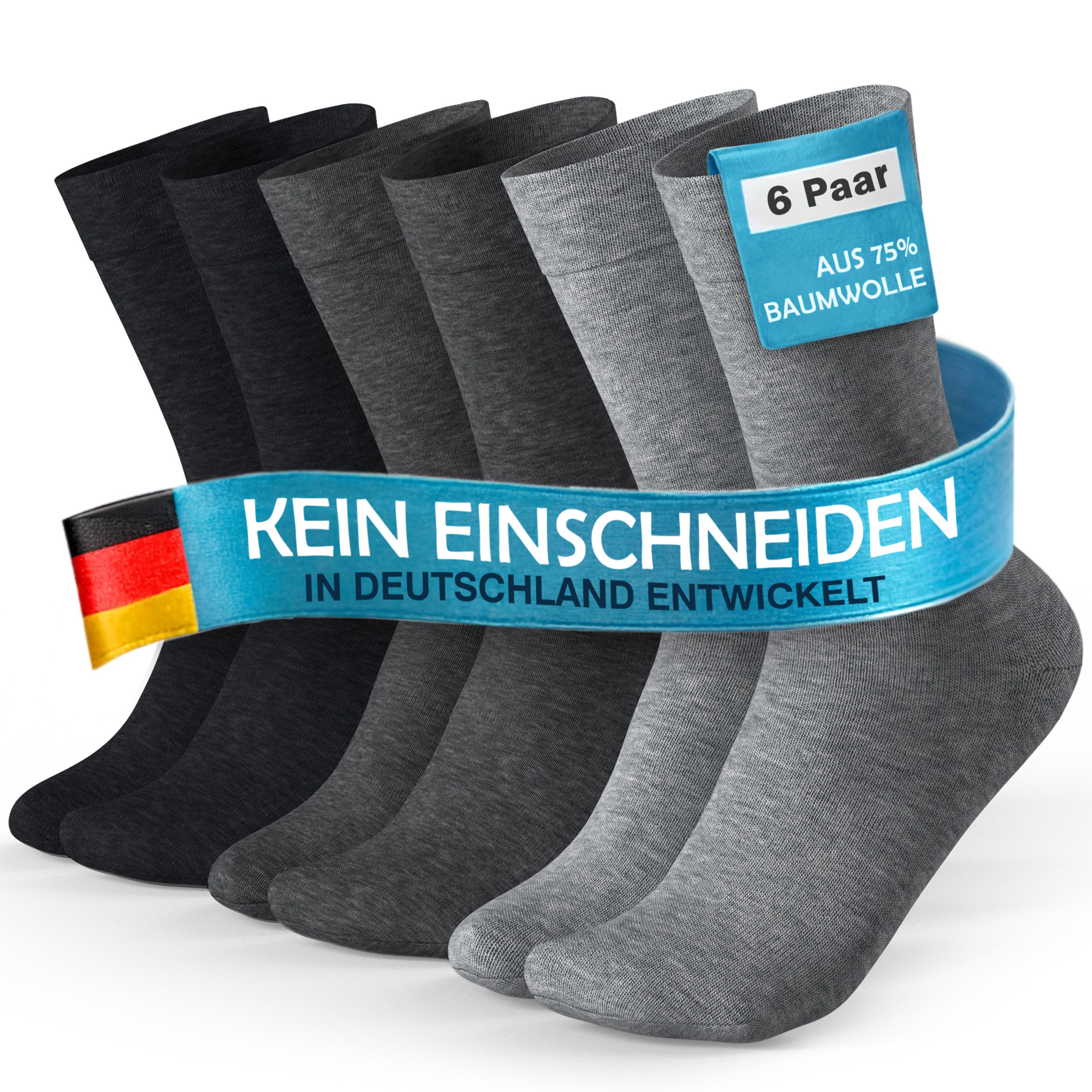 MEDOLY Gesundheitssocken Socken ohne Gummibund, 75% Baumwolle (6 Paar) ohne günstig online kaufen