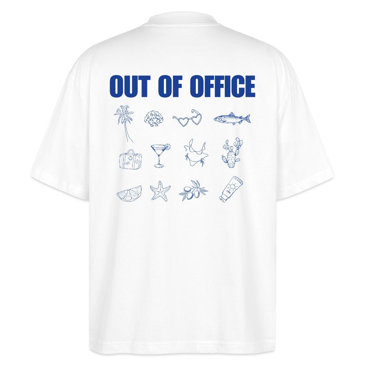 T-Shirt Out of Office Print Urlaub Strandvibes Oversize Unisex T-Shirt