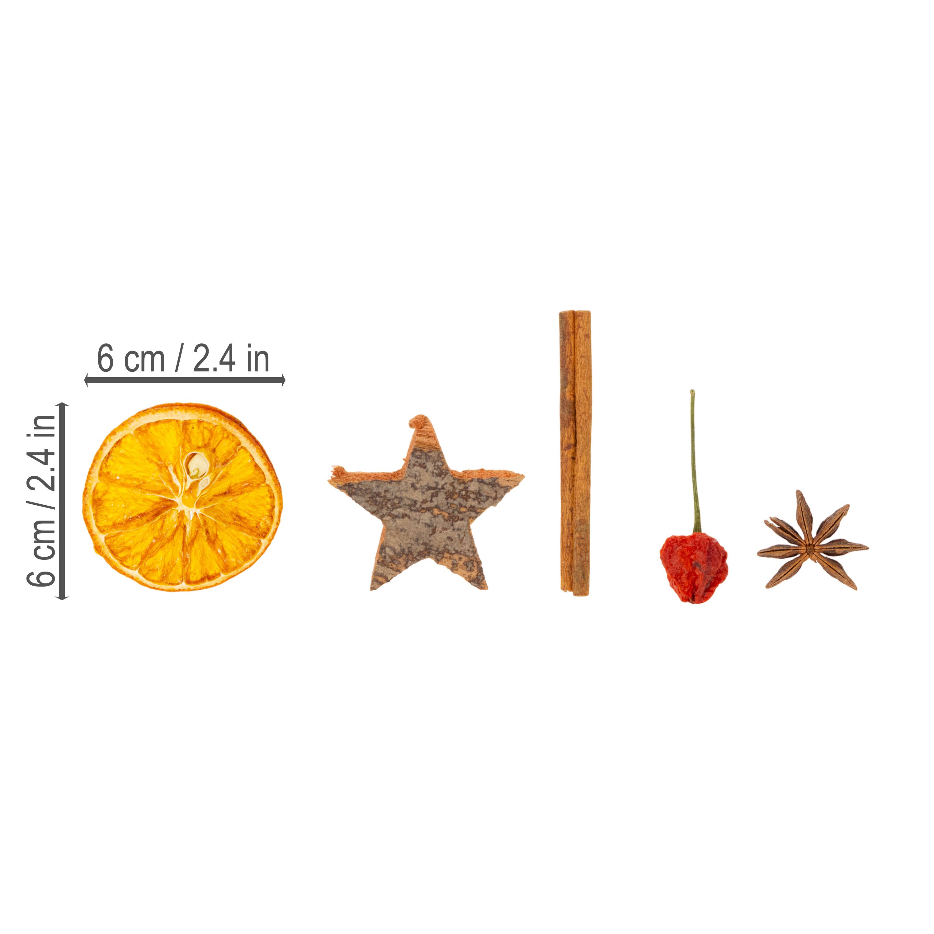 Trockenblume Weihnachtsdeko aus Orangenscheiben mit Zimt und Sternen für, DIJK, Höhe 22 cm