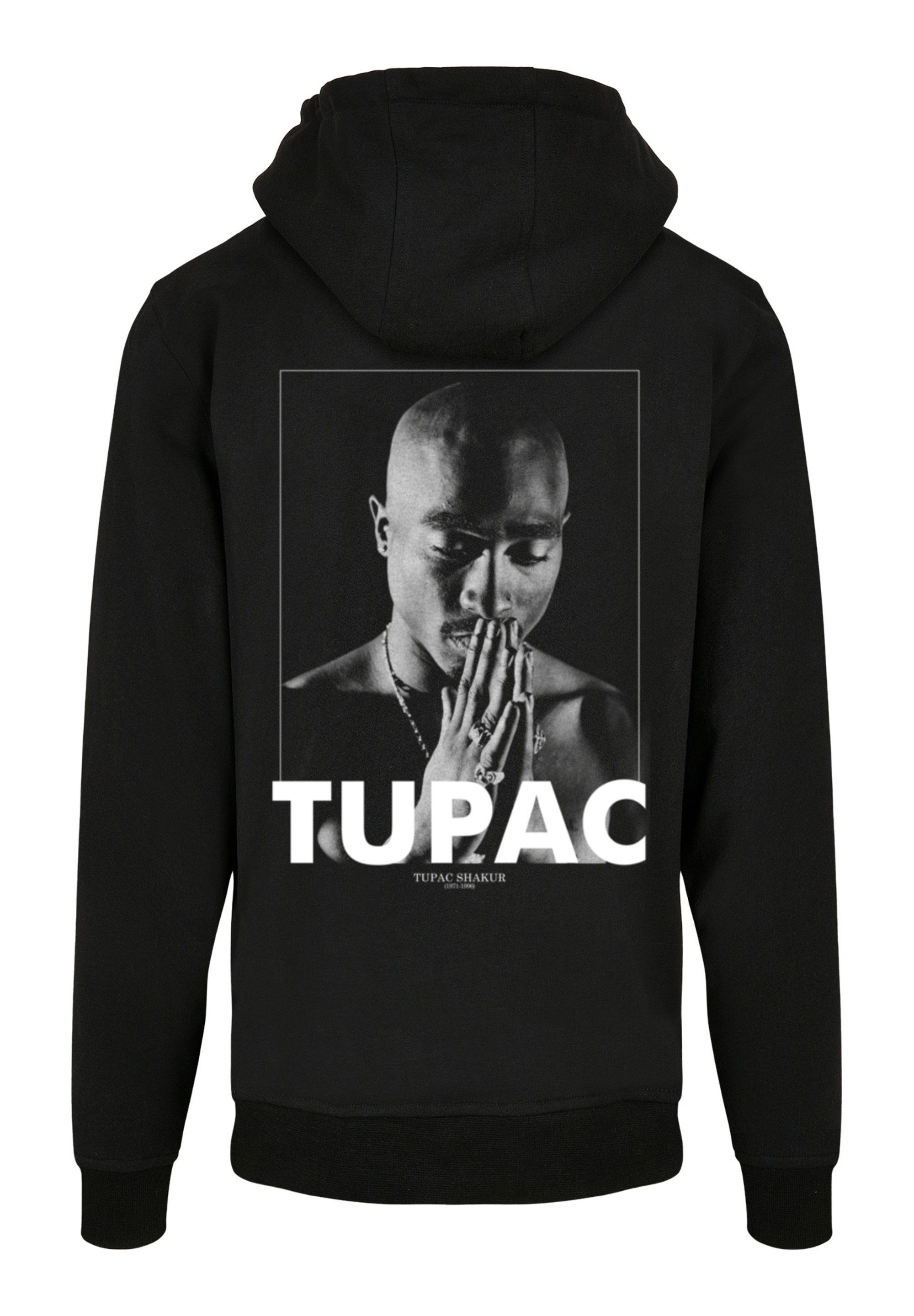 F4NT4STIC Kapuzenpullover Tupac Shakur Praying Print, Verstellbare Kapuze  und geräumige Kängurutasche