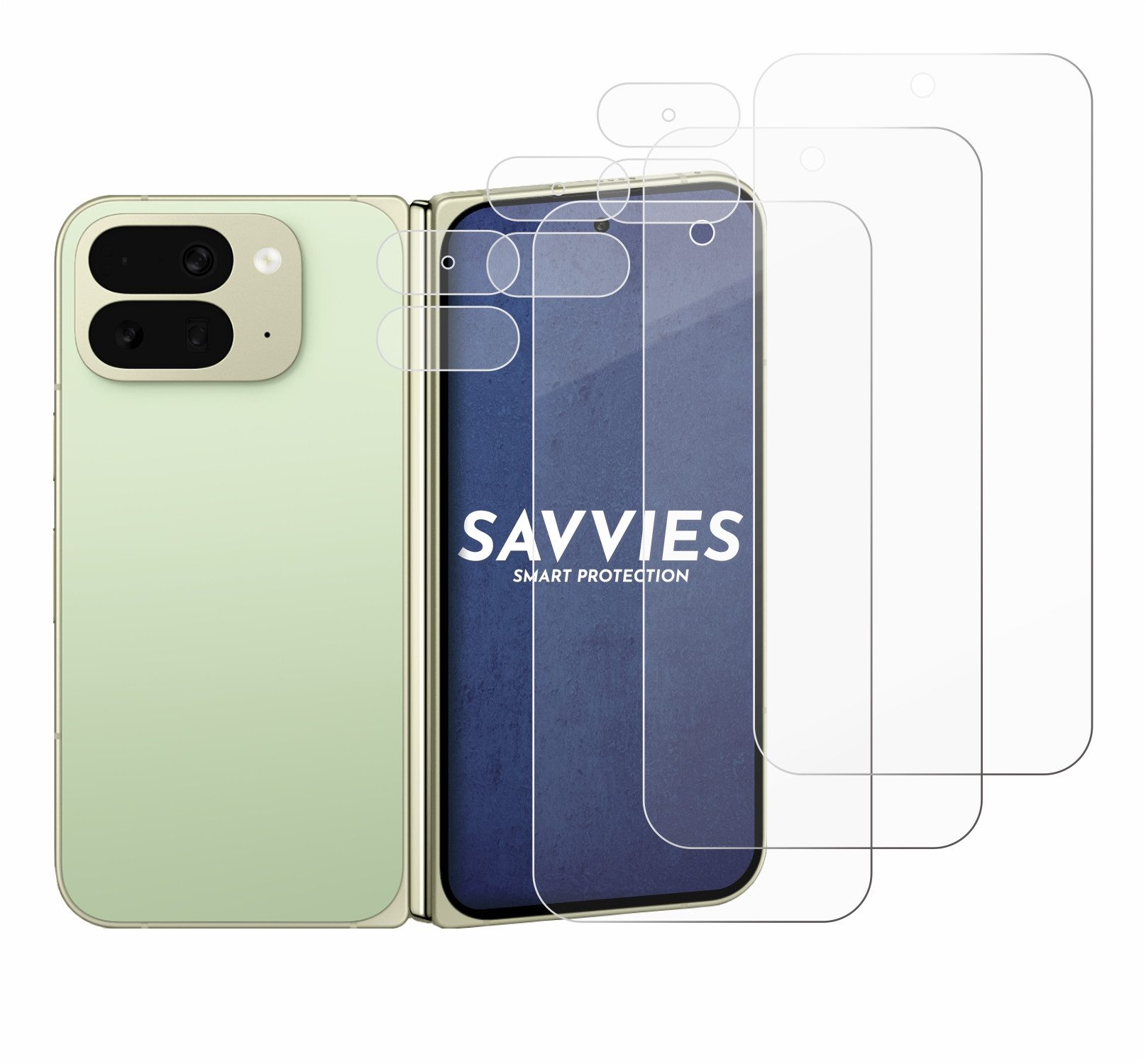 Savvies Displayschutzglas Schutzglas Panzer für Google Pixel 10 Pro Fold (Display+Kamera), 3 Stück, Schutzfolie Display Schutz Glas Folie klar