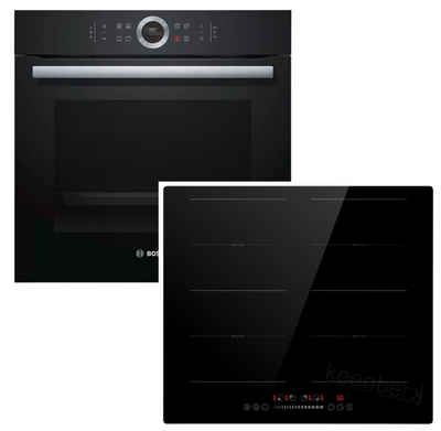 BOSCH Backofen-Set Serie 8 mit PKM Flächeninduktionskochfeld Booster - autark, 60cm