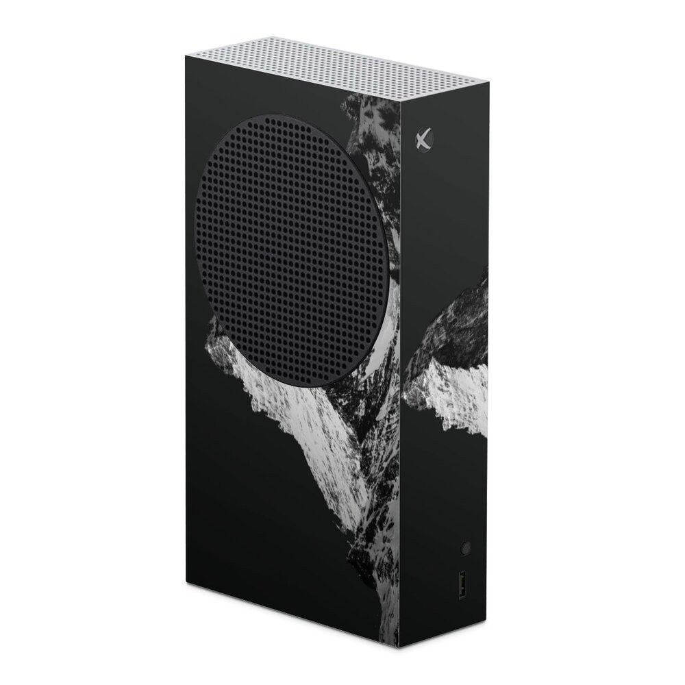 DeinDesign Konsolen-Cover Berg Schnee Alpspitze Snow Capped Mountains Grayscale, Microsoft Xbox Series S Skin Aufkleber Sticker Folie