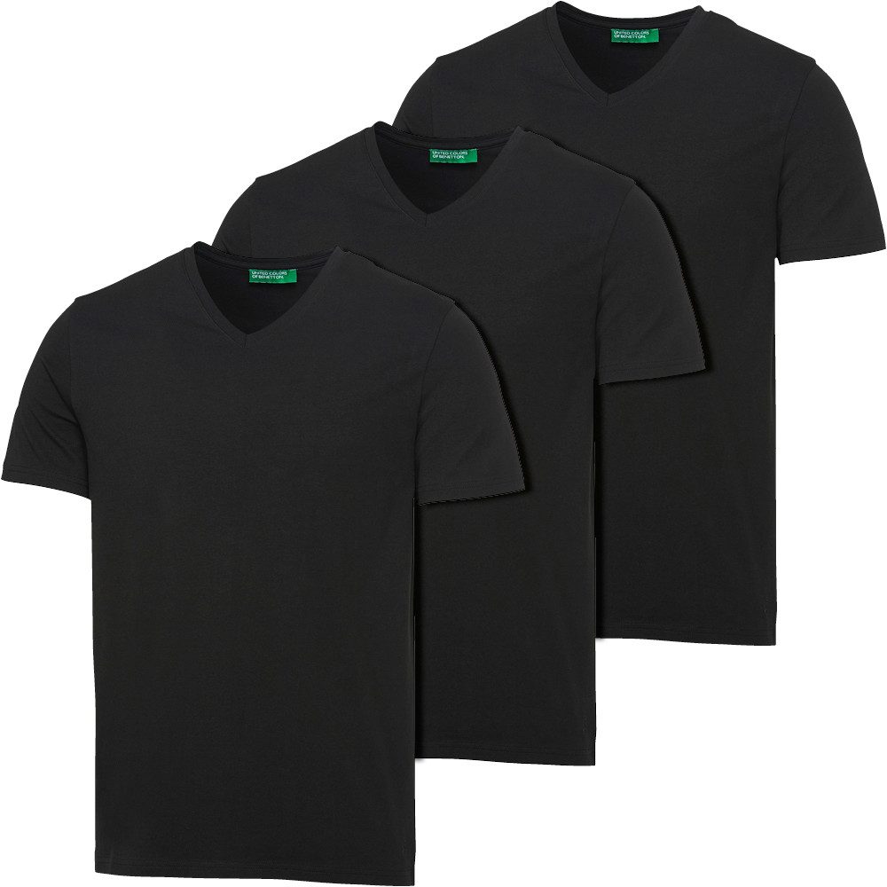 United Colors of Benetton T-Shirt Hautfreundlicher 3er Pack durch hohen Bau günstig online kaufen