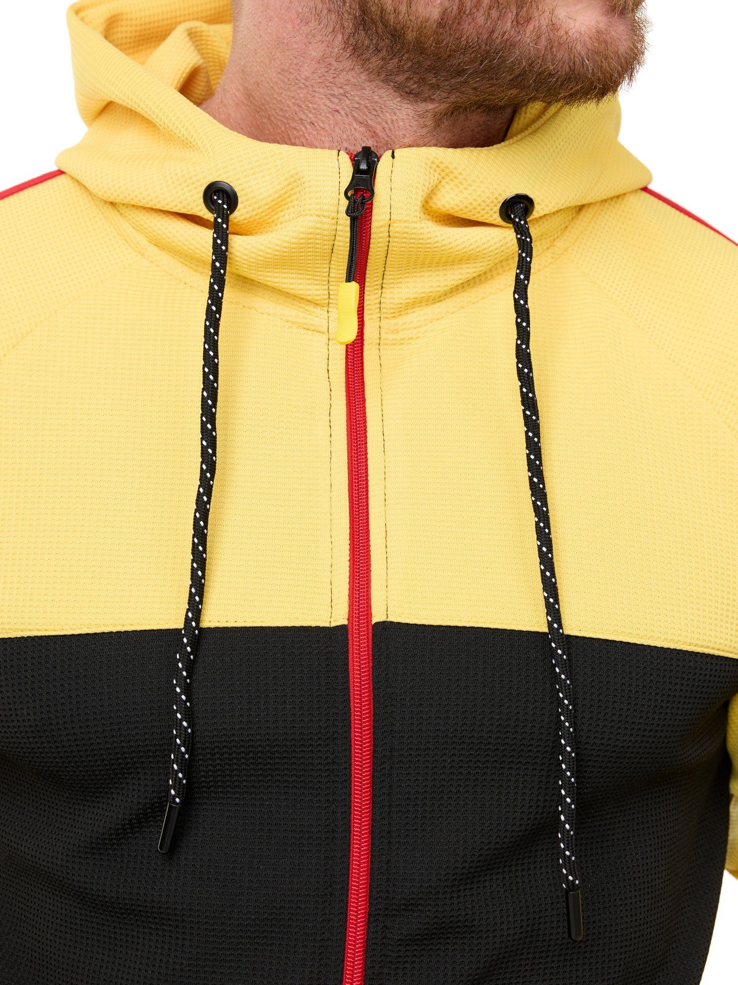 L.gonline Freizeitanzug Herren Jogginganzug Freizeitanzug Sportlich 3750 (Kapuzenjacke mit Reißverschluss, Hose, 2-tlg), mit Streifen