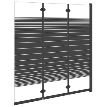 DOTMALL Badewannenaufsatz 3-teilig Badewannenfaltwand, Faltwand Duschkabine,ESG,130x130 cm