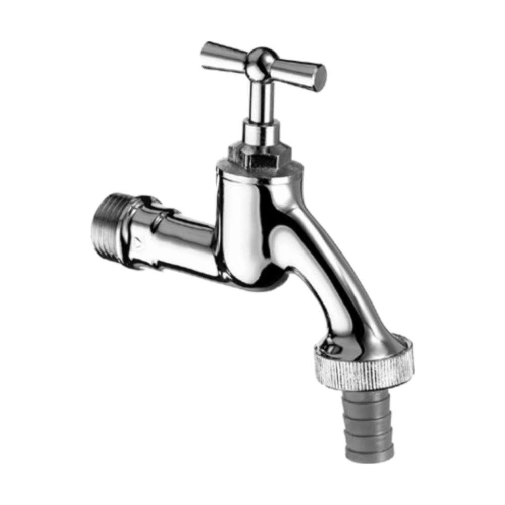 Schell Ablaufgarnitur Auslaufventil mit Knebelgriff und Schlauchverschraubung DN15,1/2",matt