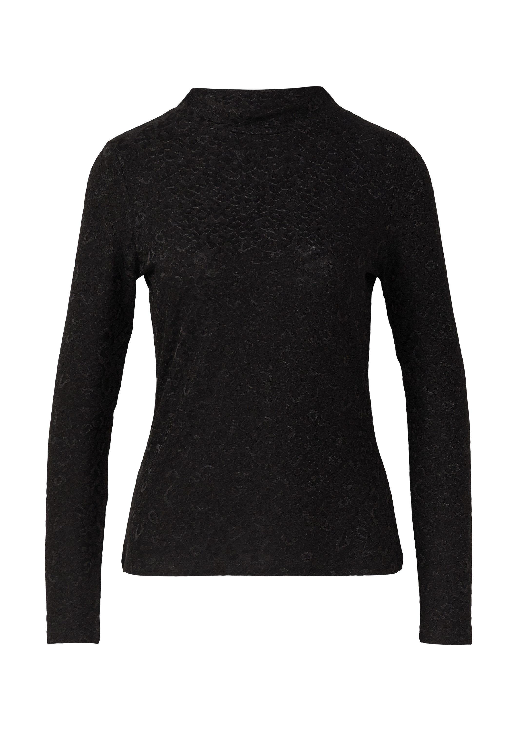 s.Oliver Langarmshirt T-Shirt Leicht glänzendes Jacquard-Shirt günstig online kaufen