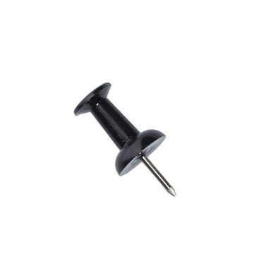 Zeller Present Pinnnadel Push-Pins-Set, 25-tlg., schwarz, Kunststoff(PS) / Metall, ca. Ø 0,9 x 2 cm