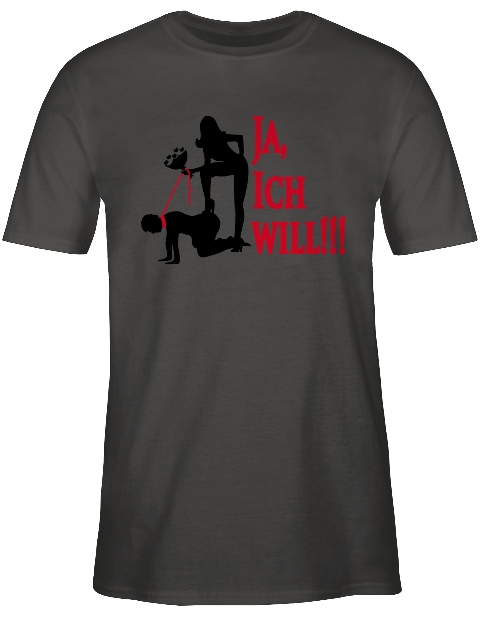 Shirtracer T-Shirt Ja ich will JGA Männer