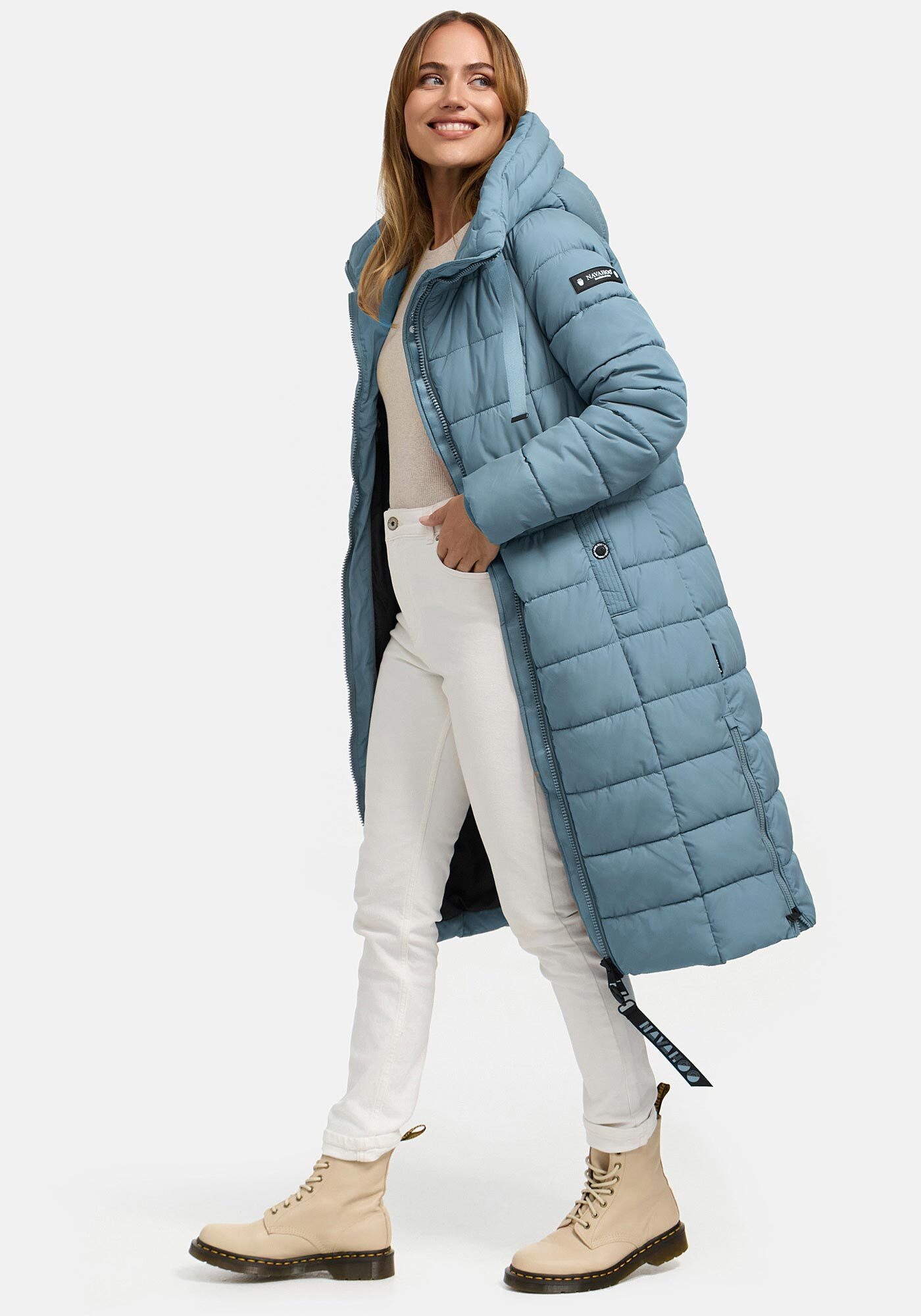 Navahoo Winterjacke Mondmaedchen Extra langer Schnitt mit seitlichen Schlitzen