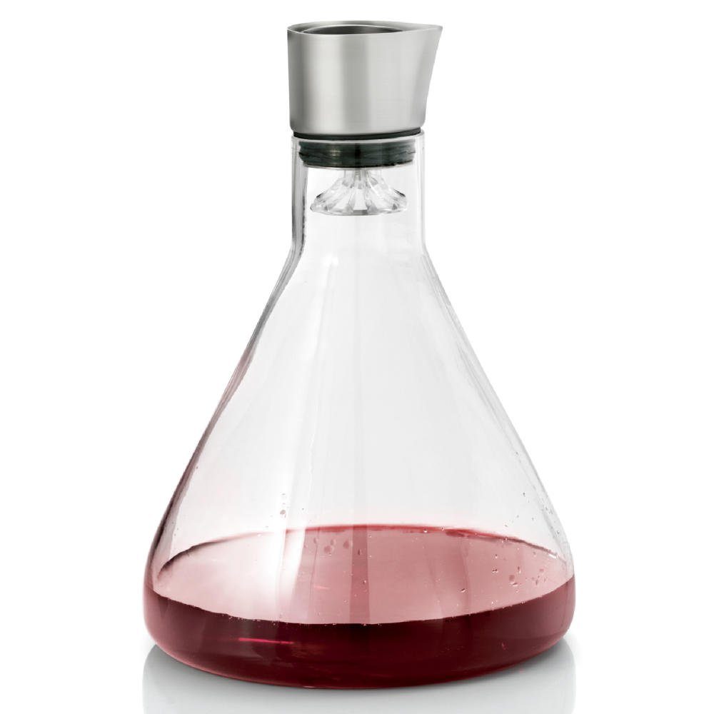 blomus Dekanter Dekantierkaraffe Delta für Wein, Glas, Edelstahl matt, 25,5 cm x 18, (kein-set)