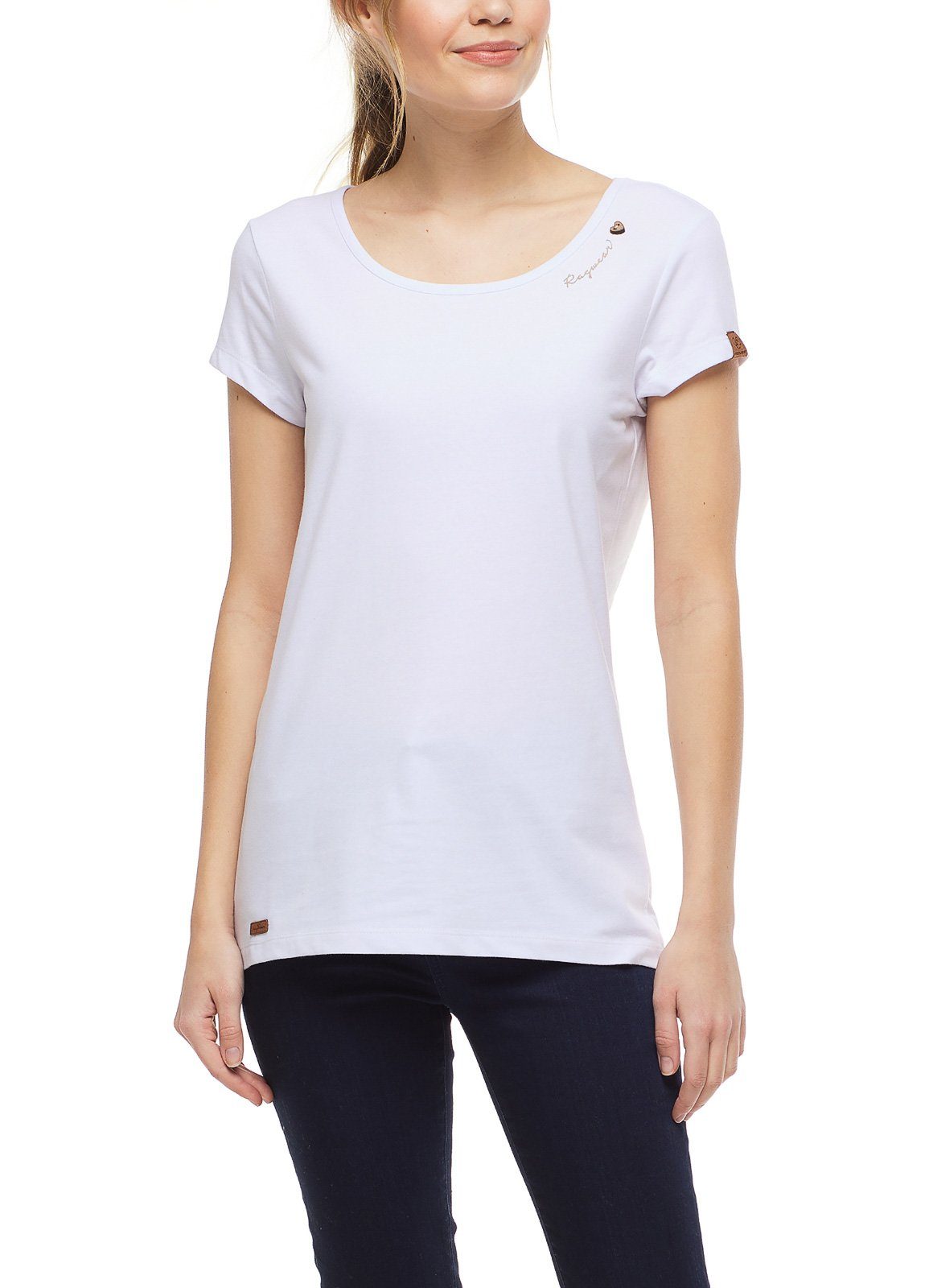 Ragwear Gr. T-Shirt Mint XL B white, Damen Basic