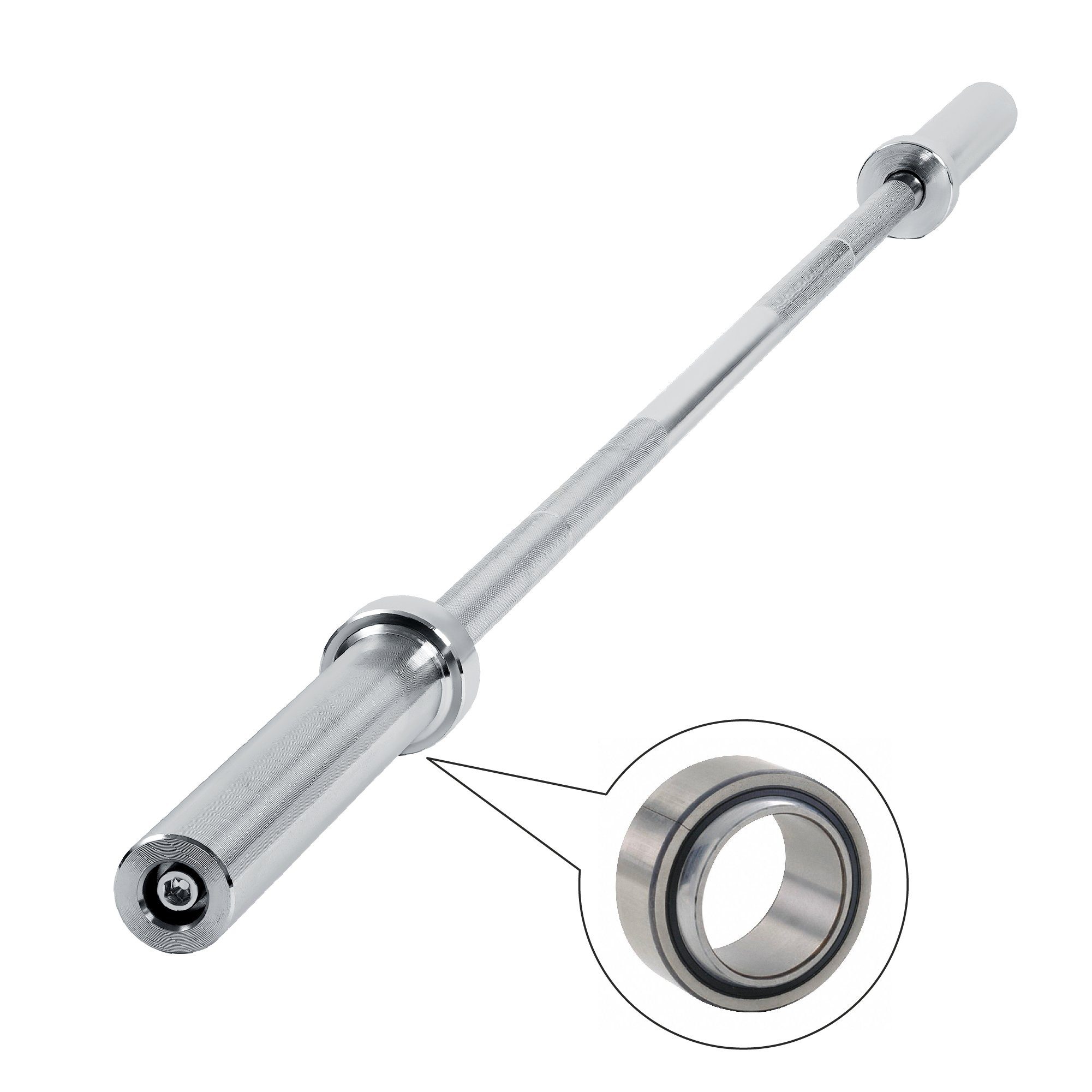 wuuhoo Langhantelstange Langhantelstange Maxi 50mm Stahl verchromt, 180 cm, bis 120kg I Hantelstange mit 180cm