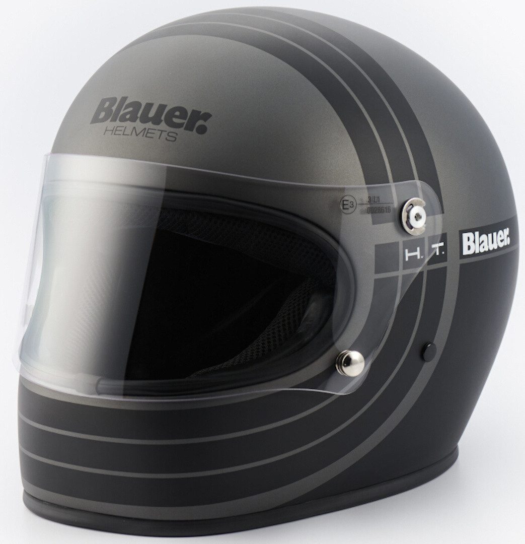 Blauer Motorradhelm 80's Helm
