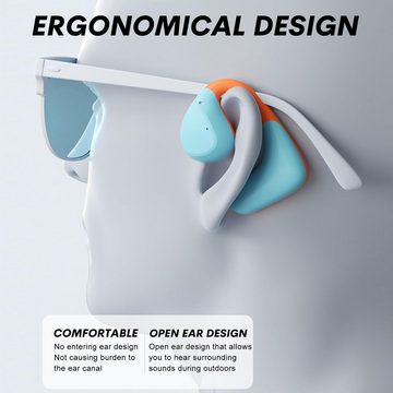 Xmenha ergonomischem Open-Ear-Kopfhörer (Modisches Design und hochwertige Verarbeitung machen die Kopfhörer zu einem erstklassigen Geschenk für Freunde und Familie, die Musik lieben., intelligente Geräuschunterdrückung, Akkulaufzeit, ergonomisches Design)