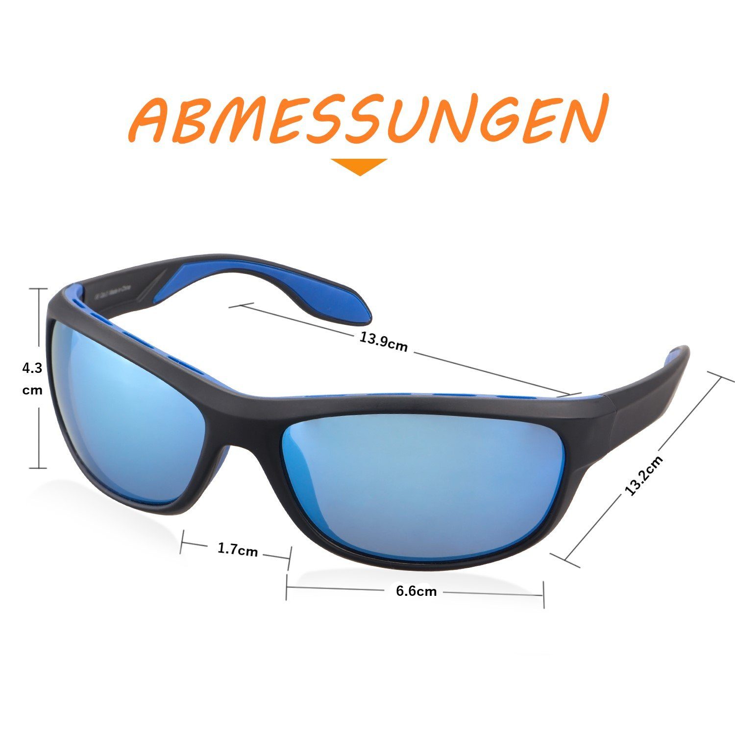 Luxear Fahrradbrille Sport-Sonnenbrille, (für Herren UV400-Schutz langlebig Damen)