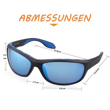 Luxear Fahrradbrille »Fahrradbrille Sport-Ski-Sonnenbrille polarisiert für Herren Damen«, 100 % UV-Schutz langlebig
