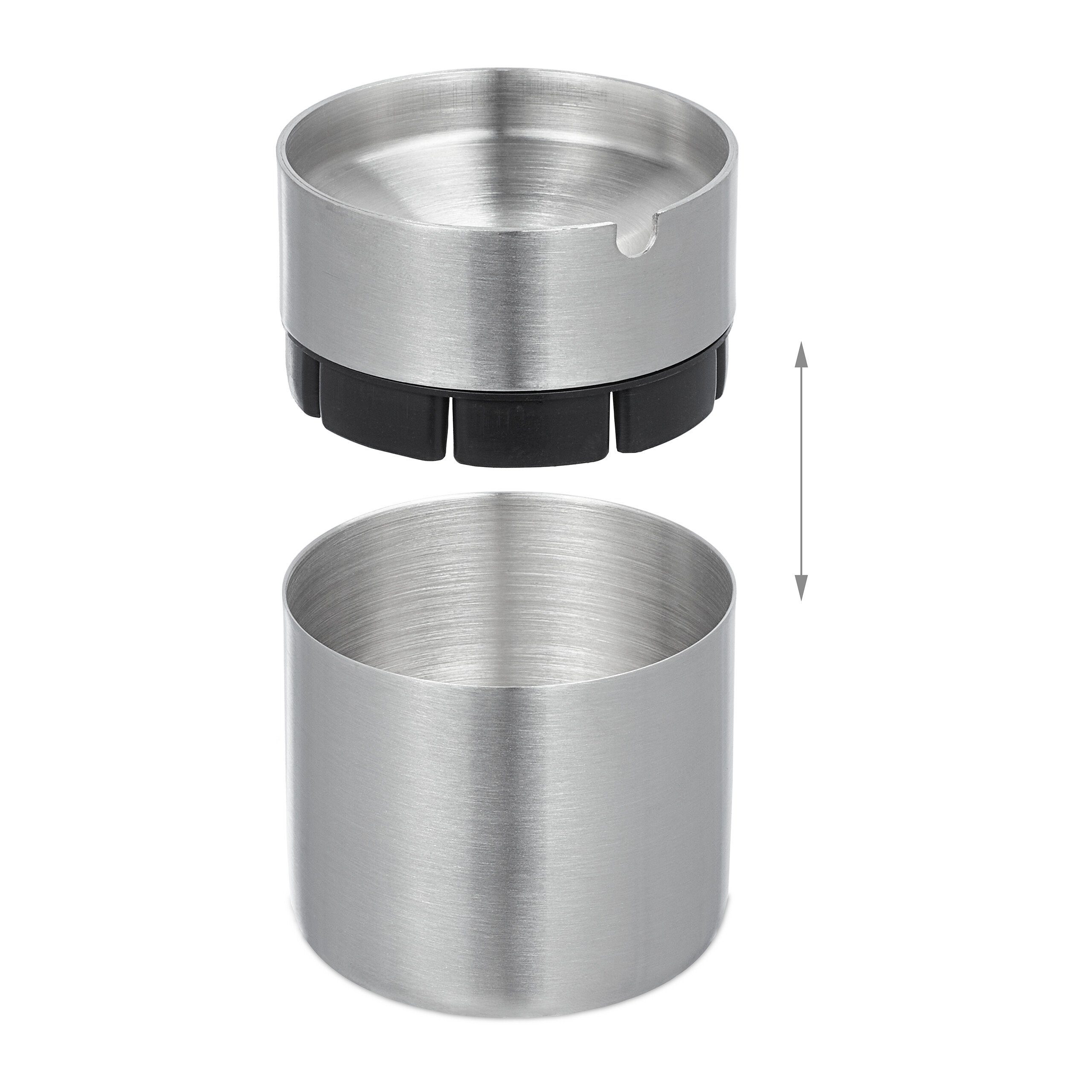 relaxdays Aschenbecher 3x Aschenbecher mit Deckel