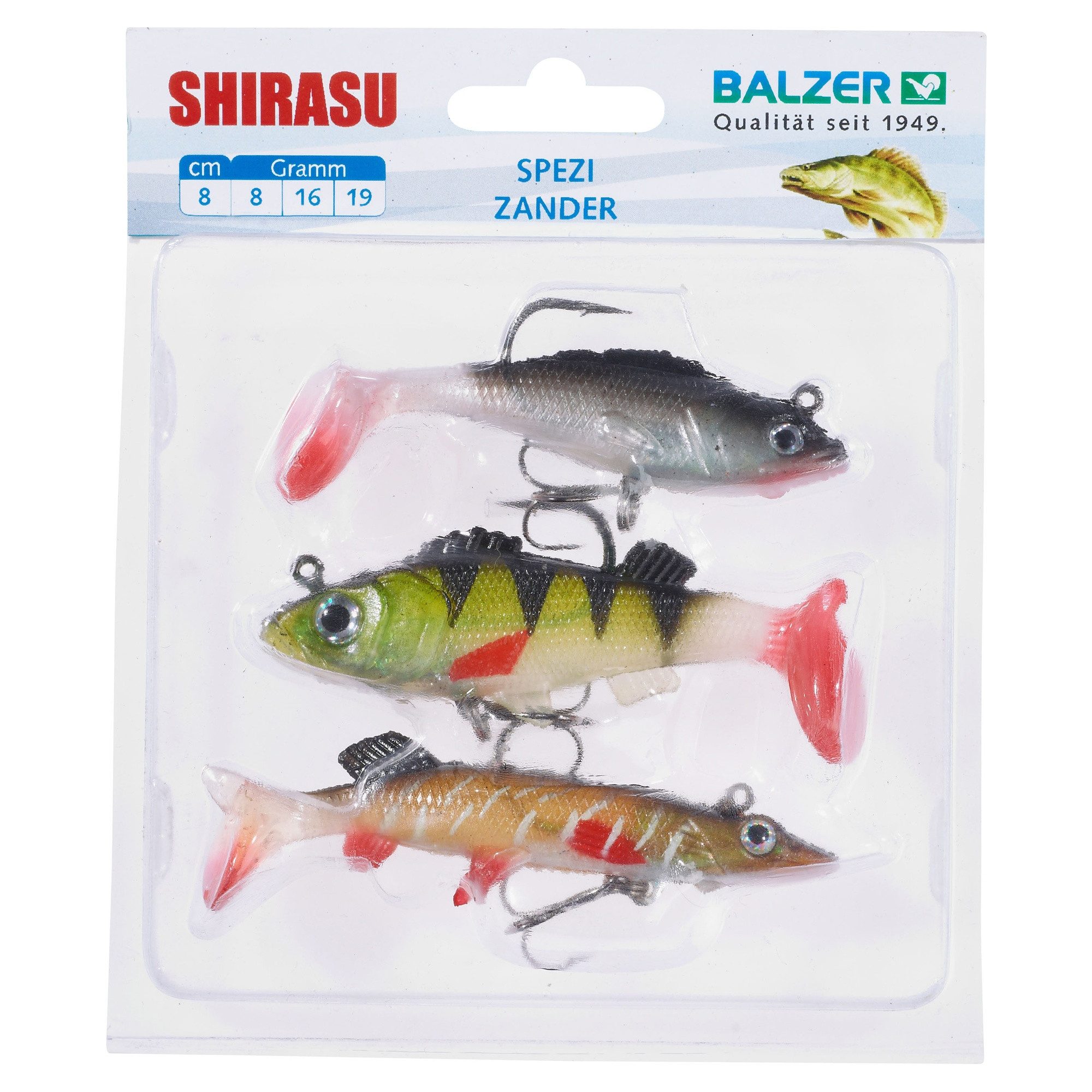 Kunstköder Shirasu Zielfisch-Set Barsch/Forelle 6cm