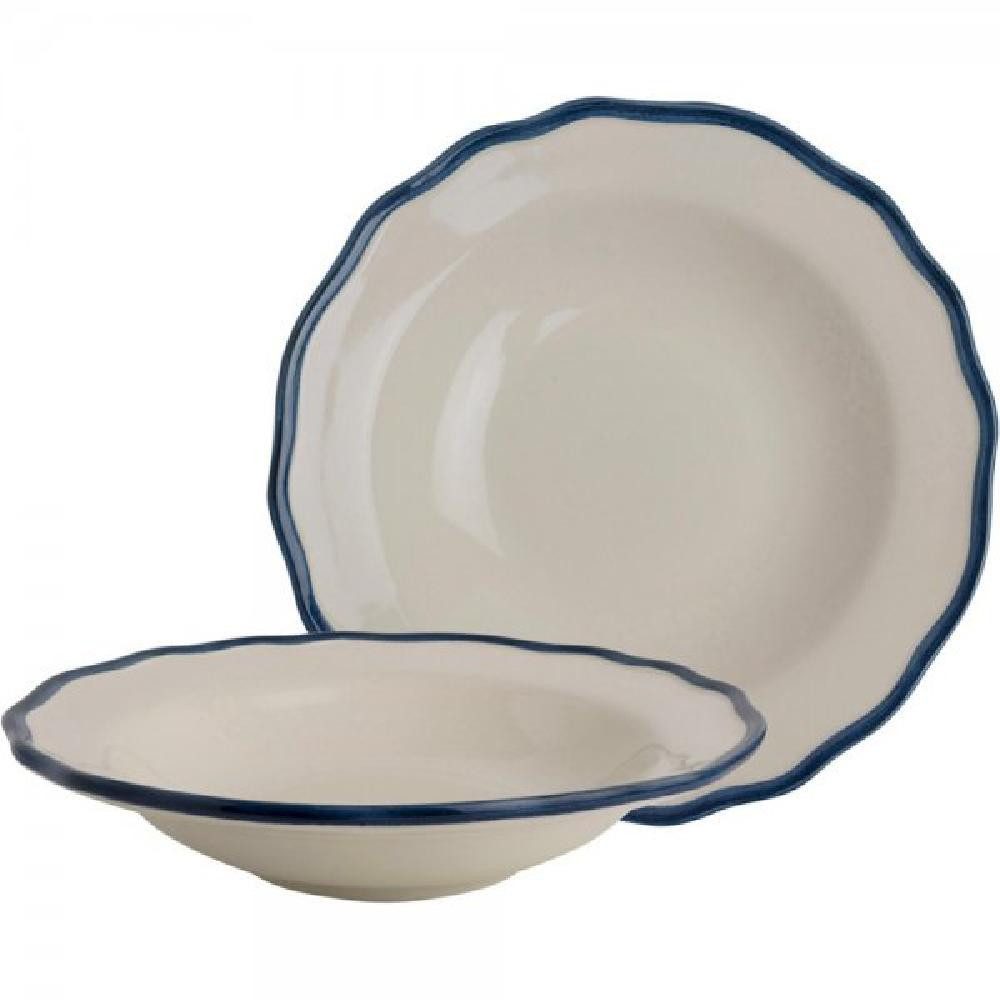 LAURA ASHLEY Suppenteller Suppenteller Hedingham Solid Blue (22,5cm) (2-teilig)
