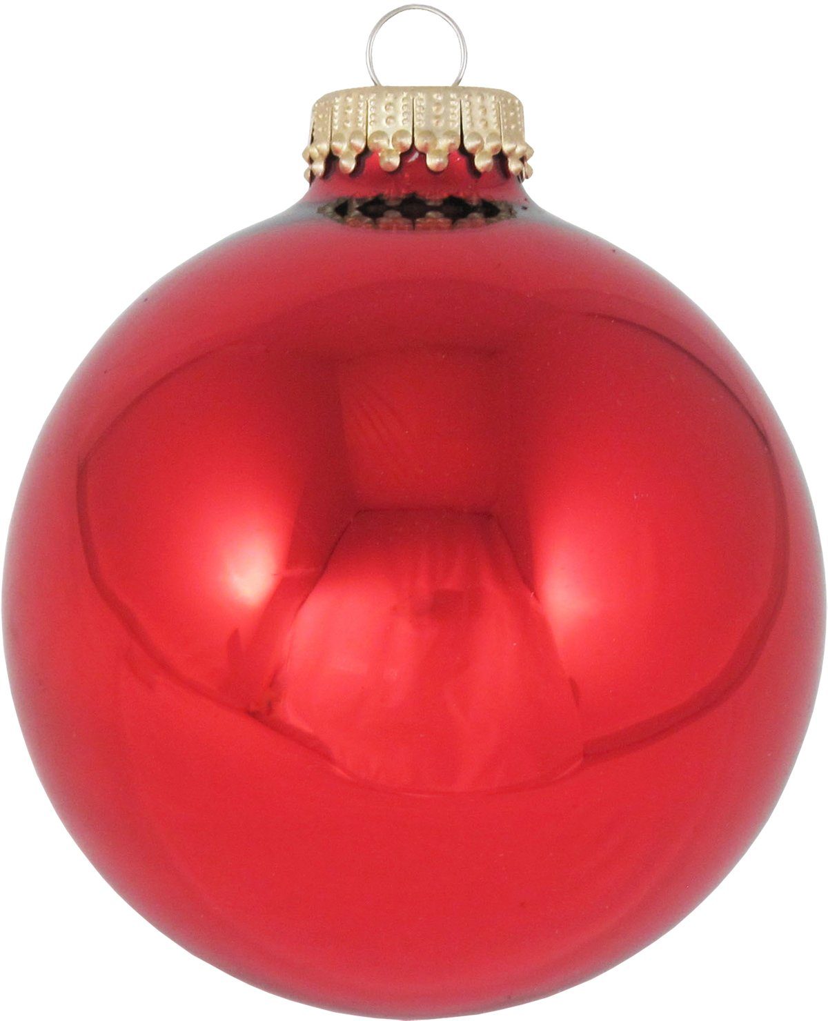 Krebs Glas Lauscha Weihnachtsbaumkugel CBK78159, Weihnachtsdeko rot, Christbaumschmuck, Christbaumkugeln Glas (4 St)