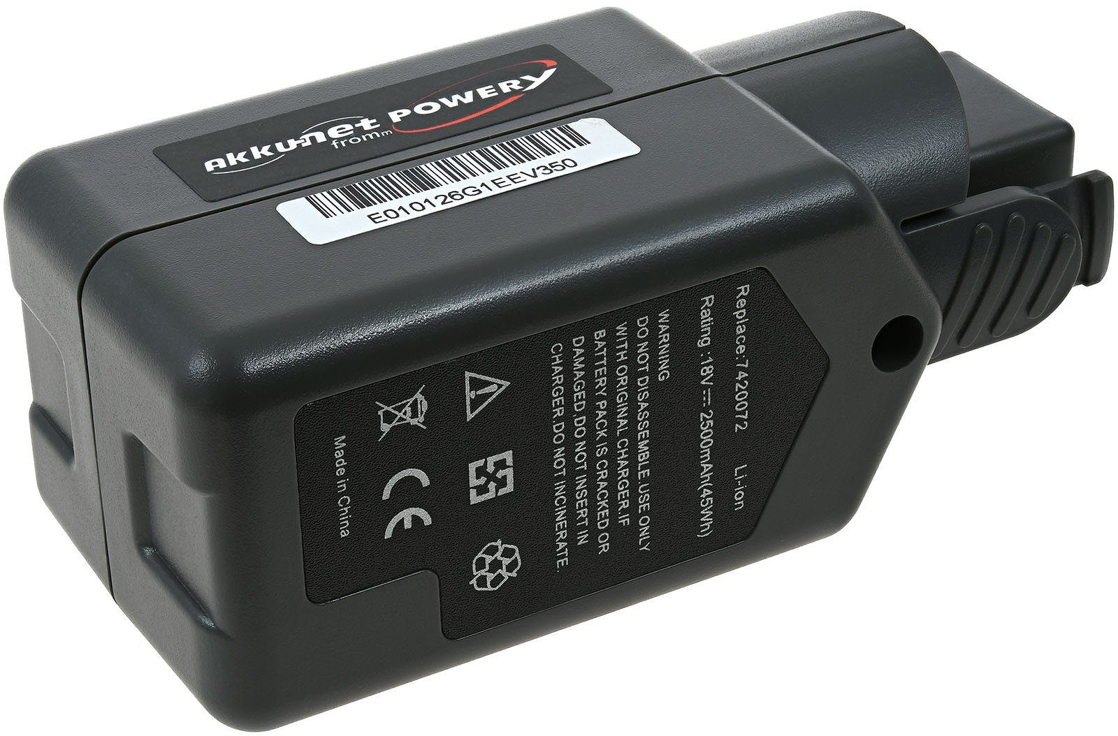 Powery Akku für Trimmer Wolf Garten GTB 815 Akku 2500 mAh (18 V)