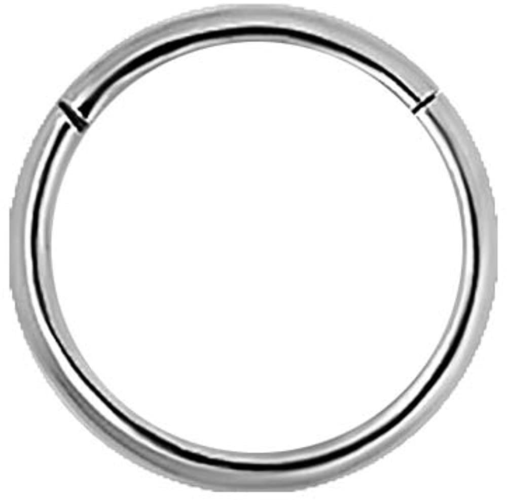 Karisma Piercing-Set Karisma Edelstahl 316L Hinged Segmentring Charnier/Nasen Clicker Ring Medusa Helix Piercing BHSR-20GA Stärke 0,8mm - Innendurchmesser 6mm, Silberfarbe, Stärke 0,8mm
