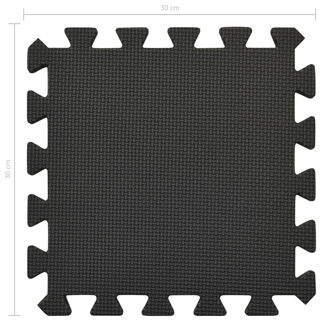vidaXL Bodenmatte Bodenmatten 54 Stk. 4,86 m² EVA-Schaumstoff Schwarz