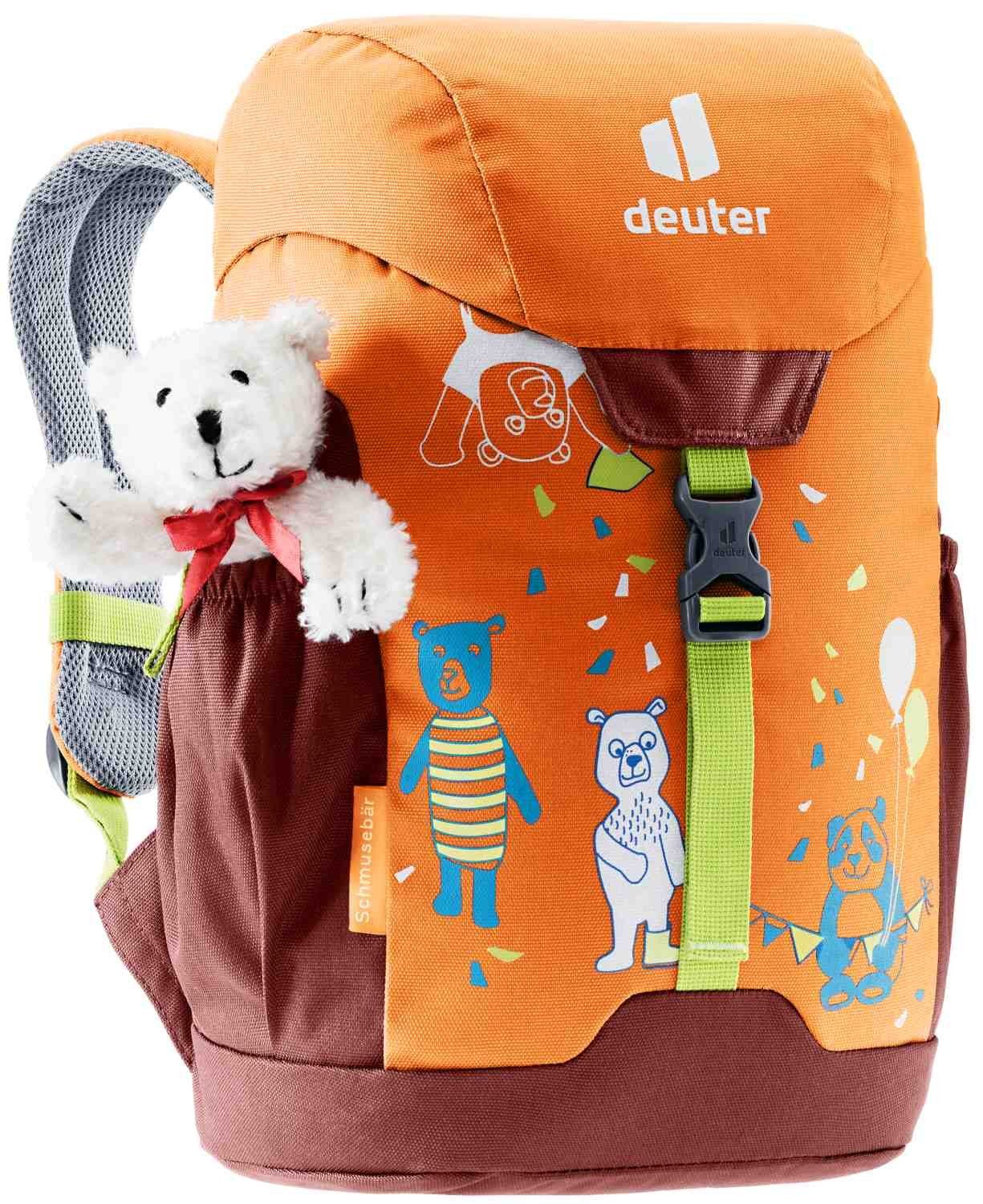deuter deuter Babystiefel Kinderrucksack mandarine-redwood Schmusebär mit Teddybär