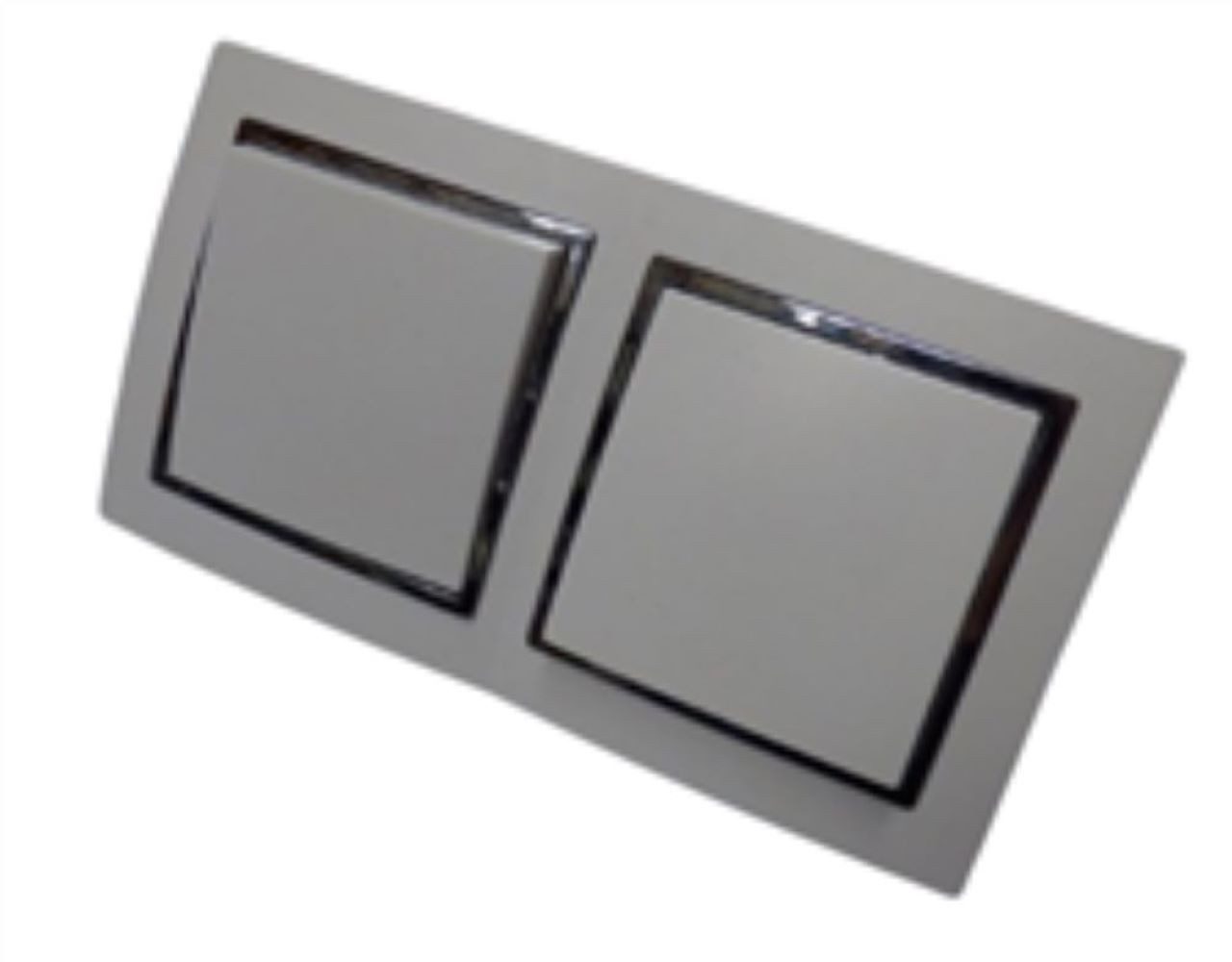 Lichtideen Schalter 9389 Levina S 2-er Wechsel Schalter silberner Rand (Taster, Schalter, Anennendose, Steckdose mit USB lieferbar)