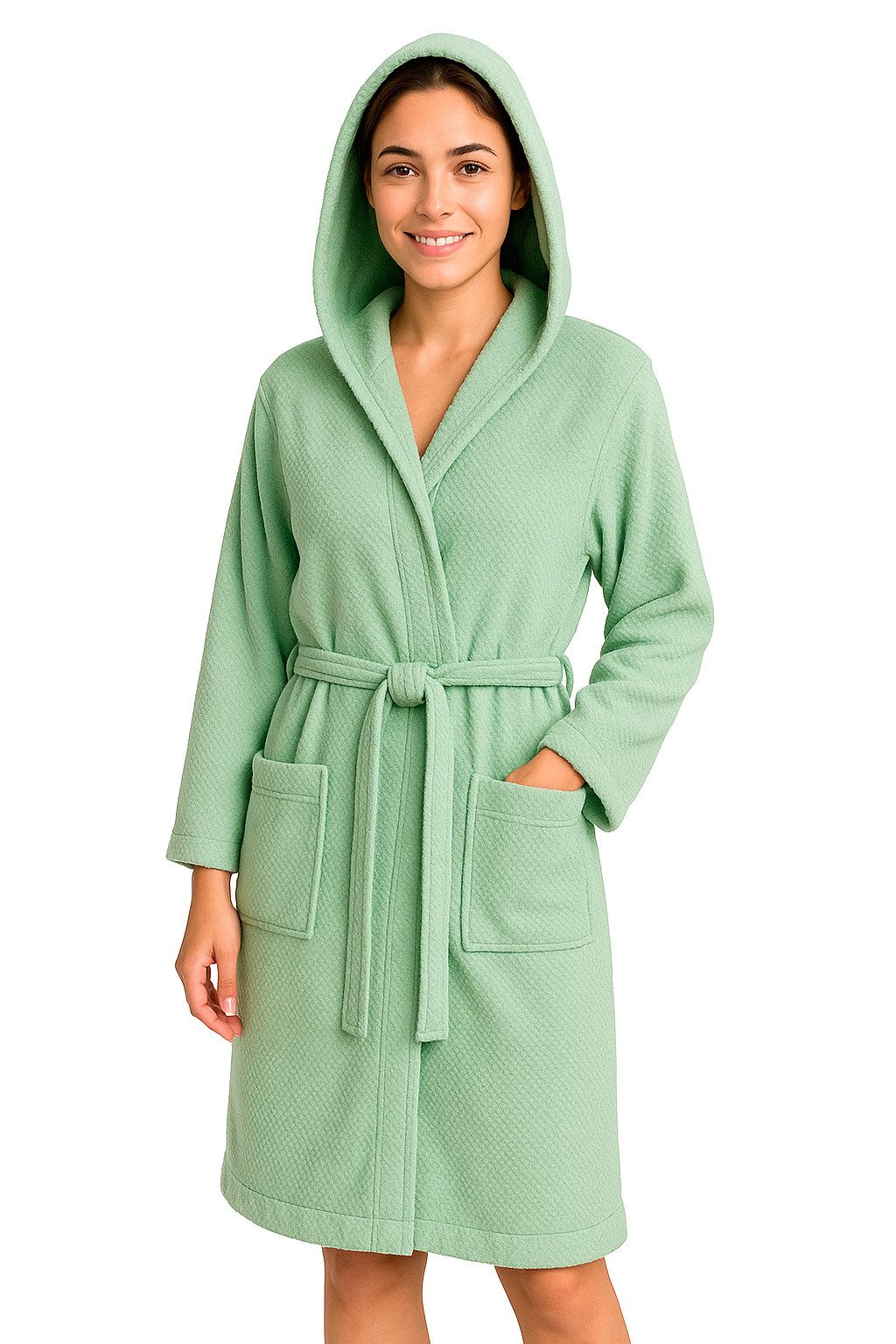 heimtexland Bademantel Bademantel Waffelpique schnelltrocknend Baumwolle, M günstig online kaufen