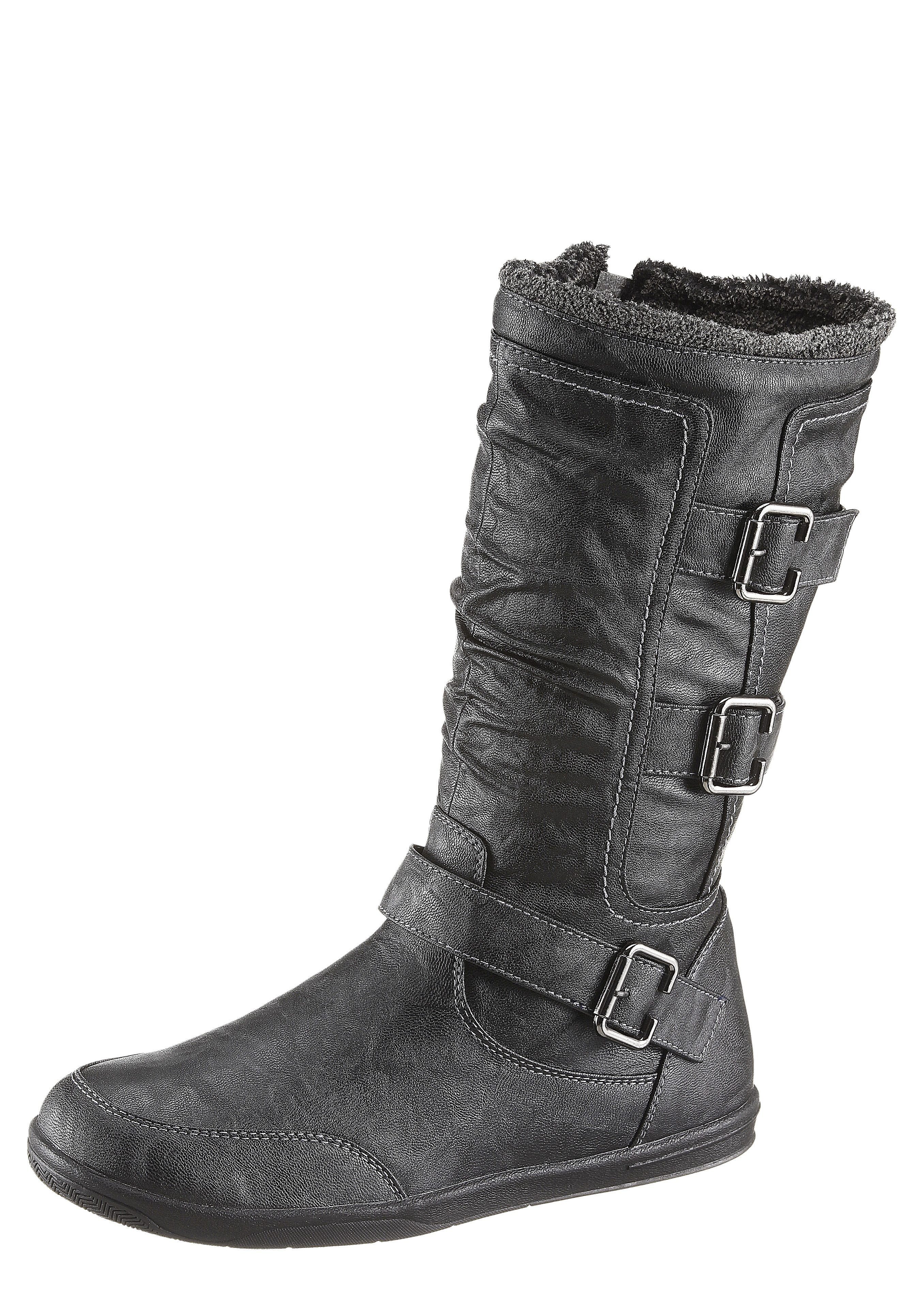 CITY WALK Winterstiefel mit Zierschnallen am Schaft