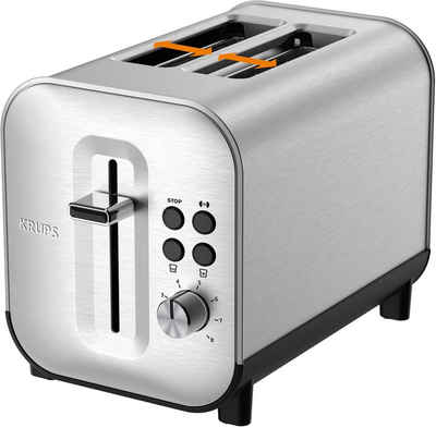 Krups Toaster KH682D Excellence, 2 Schlitze, 850 W, berührungsempfindliche Tasten, Anhebevorrichtung, 8 Bräunungsstufen