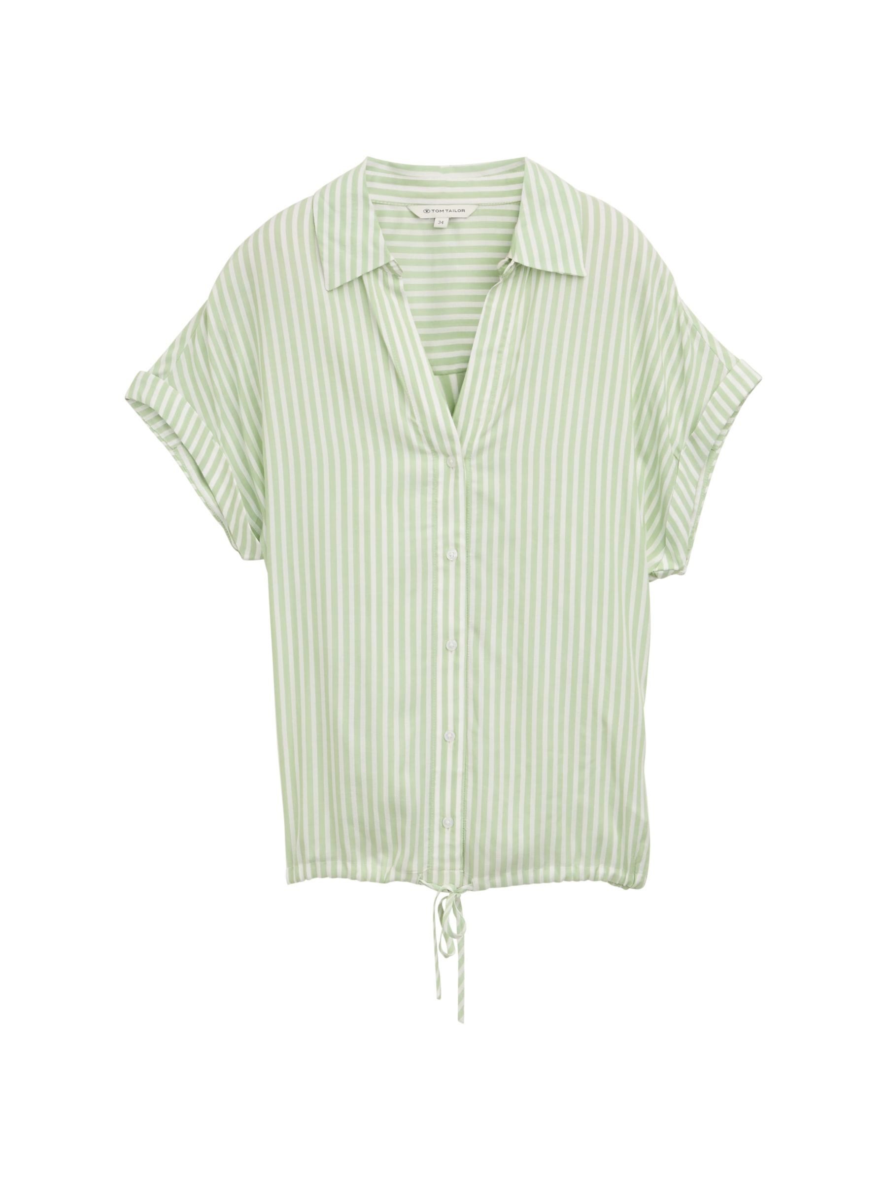 TOM TAILOR Blusenshirt Gestreiftes Kurzarmhemd mit günstig online kaufen