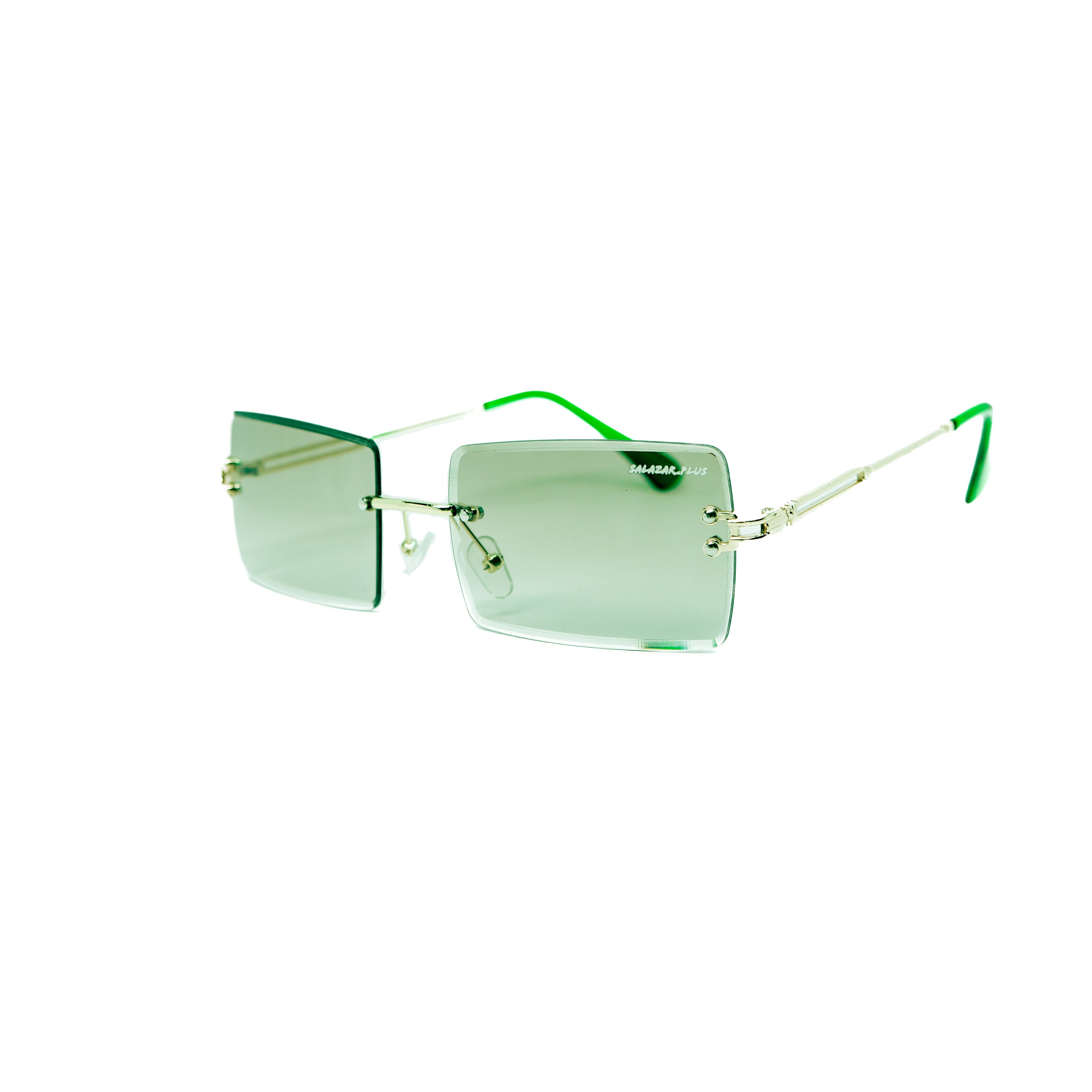 salazar.plus Sonnenbrille Randlos Rechteckig Unisex Rahmenlos Damen Herren leichte Brille