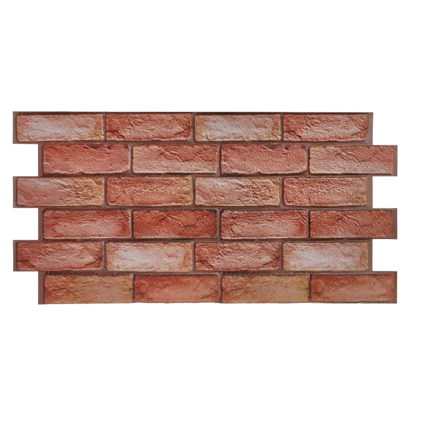 QLS 3D-Tapete Ziegel, Steinoptik, Steintapete Wandpaneele Dekorplatte Wasserdicht 96x48 cm