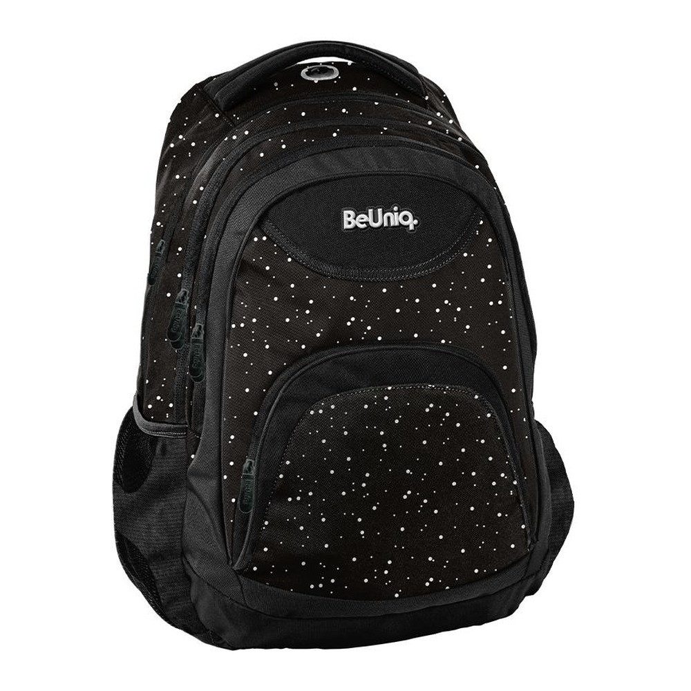 PASO Schulrucksack, Punkte – Schulrucksack Jugendliche – Schwarz