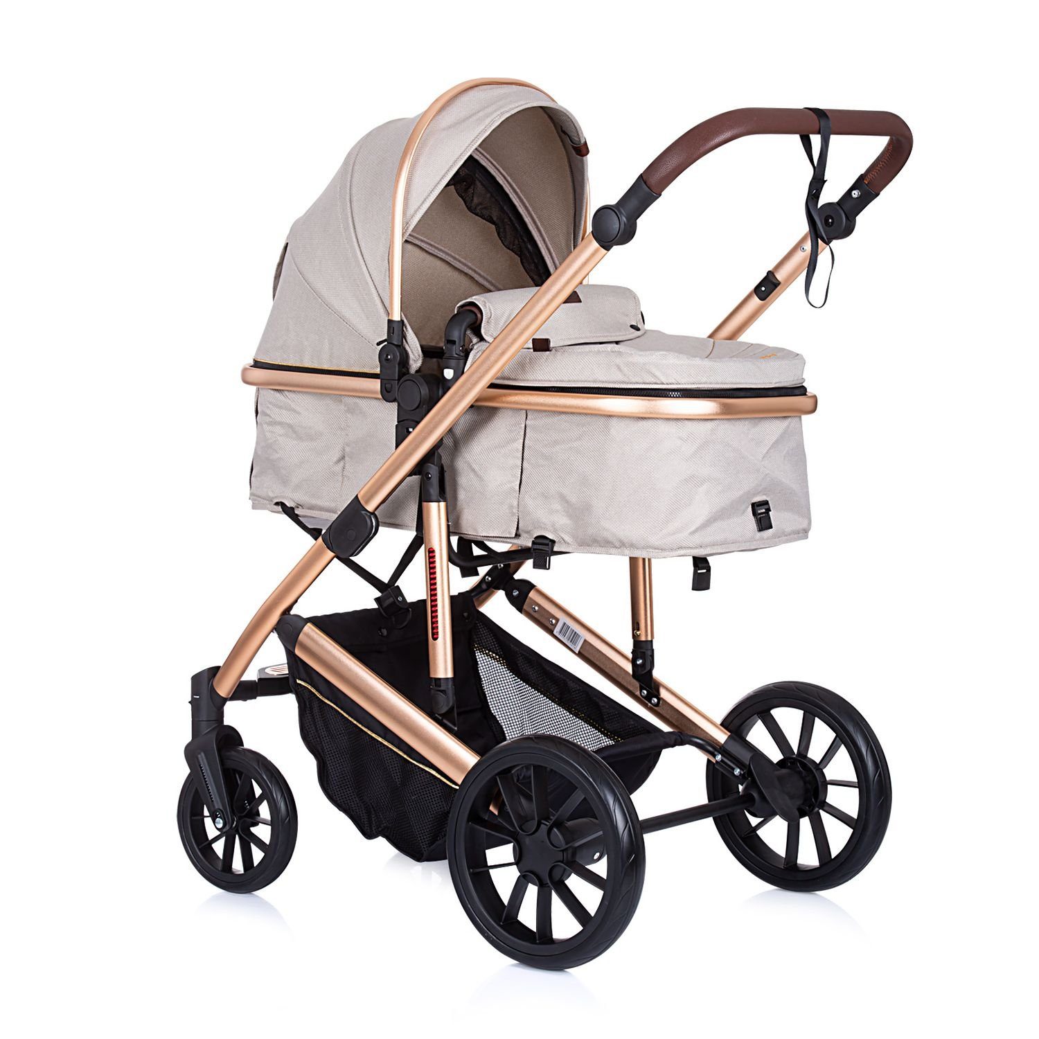 umbaubar, 2 1 kg Sitz bis Kombi-Kinderwagen beige/braun Kombikinderwagen 22 Chipolino Wickeltasche, in Enigma,