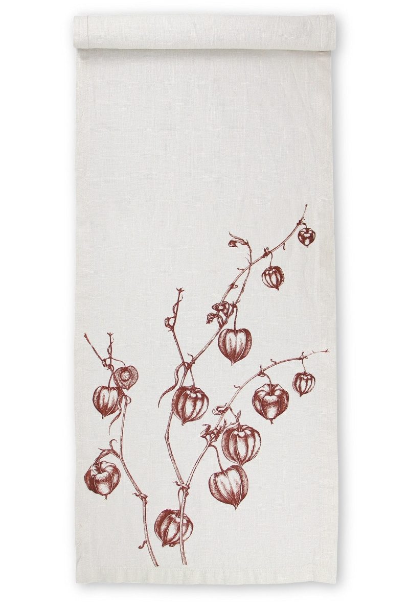 Dorothee Lehnen Tischläufer Tischläufer Leinen - PHYSALIS - natur/spiced apple