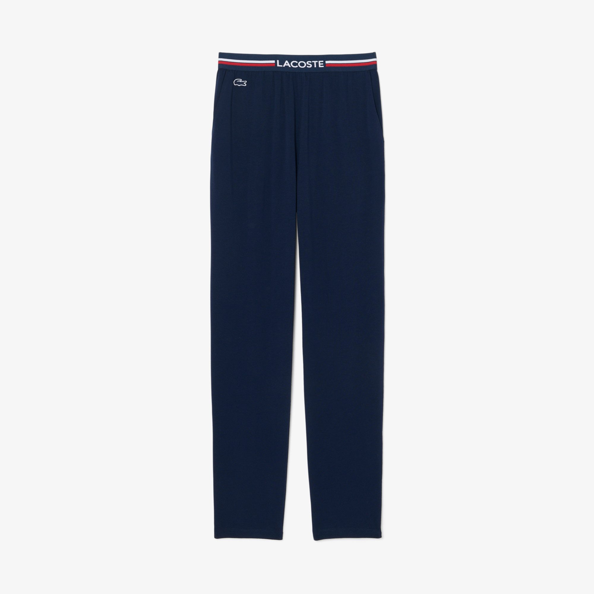 Lacoste Pyjamahose Elastischer Bund mit LACOSTE-Schriftzug, Regula Fit, Baumwoll-Mix