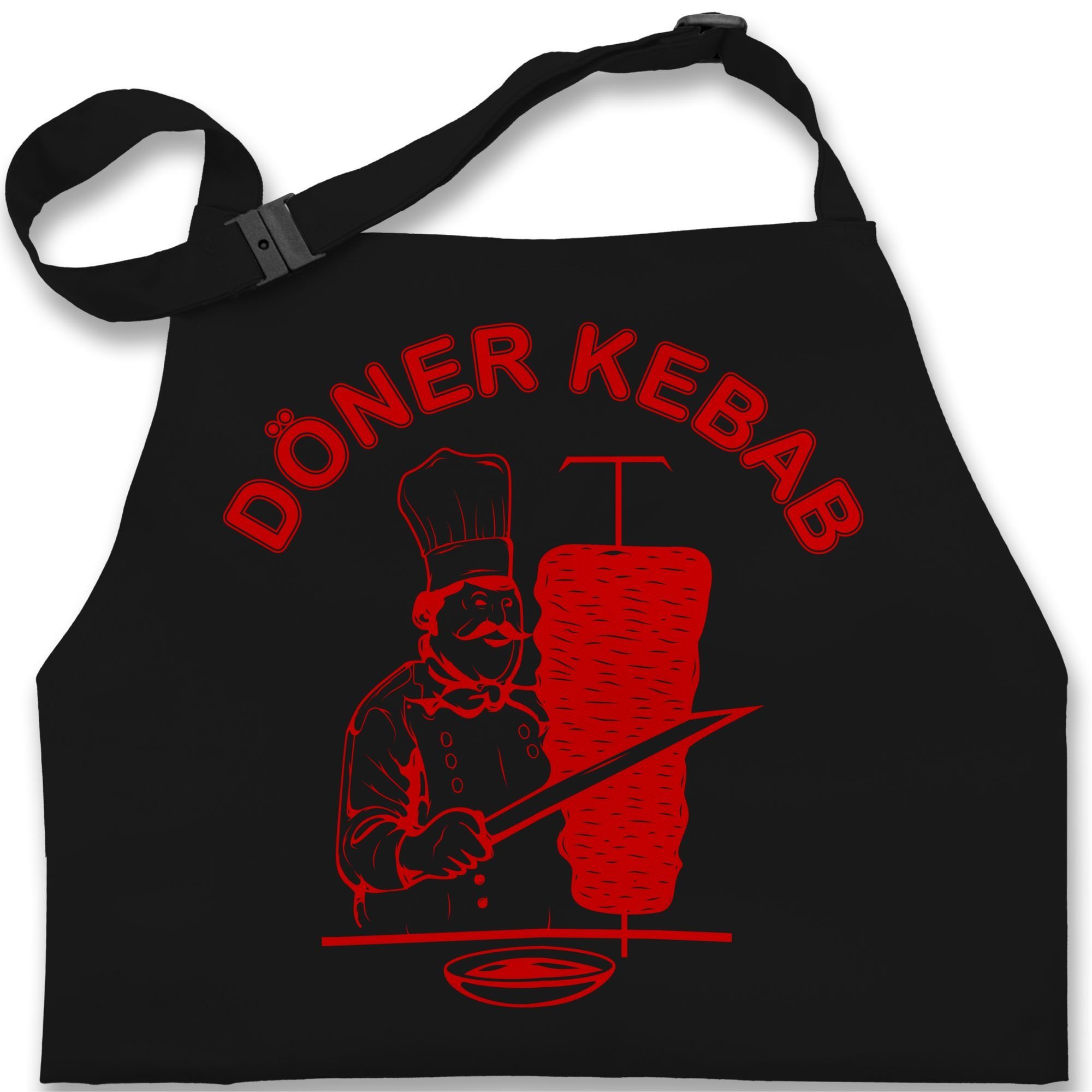 Shirtracer Kochschürze Original Döner Kebab Logo I Döner Kebap I Döner Geschenke, (1-tlg), Karneval & Fasching