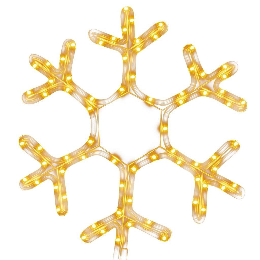 vidaXL Weihnachtsszene, LED-Silhouette Schneeflocke 72 LEDs Warmweiß 38x37 cm