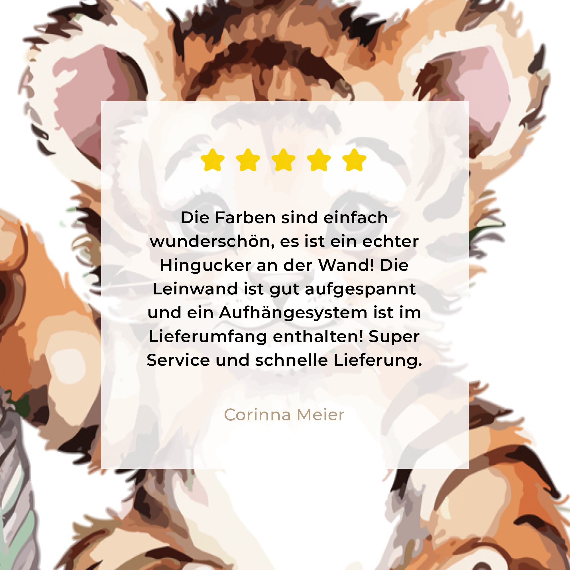 OneMillionCanvasses® Leinwandbild Tiger - Tier - Kinder - Dschungel, Fotodruck (1 St), Wandbild, Deko Schlafzimmer Wohnzimmer Flur 20x20 cm – Bild 5 von 5