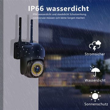 Hikity 360° HD Vollfarb Nachtsicht Smart 5G Wireless WIFI Überwachungskamera Überwachungskamera (Bewegungserkennungs-Heimsicherheitskamera, Drahtlos Wifi)