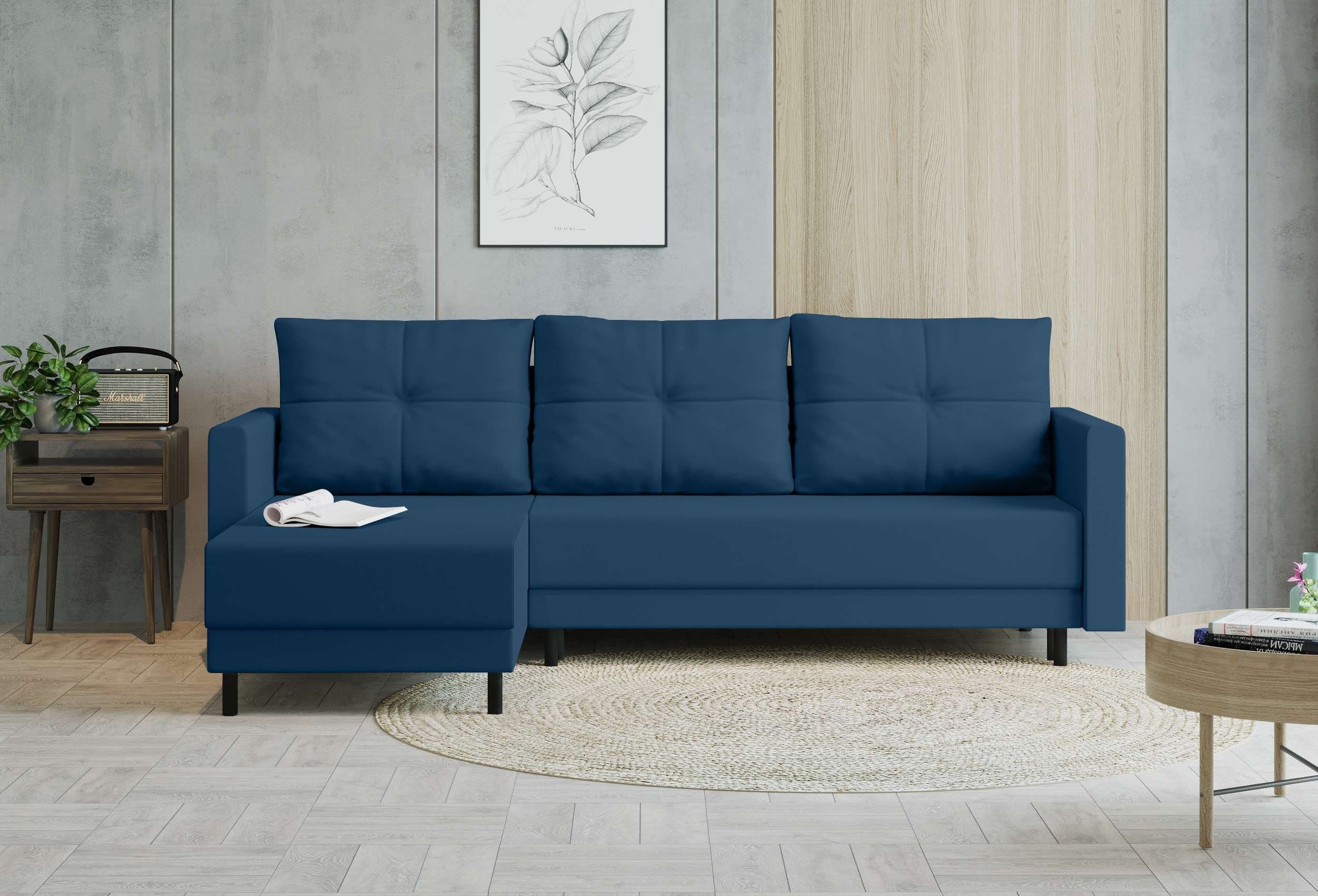 Stylefy Ecksofa Paloma, L-Form, Eckcouch, Sofa, Sitzkomfort, mit Bettfunktion, mit Bettkasten, Modern Design | Ecksofas