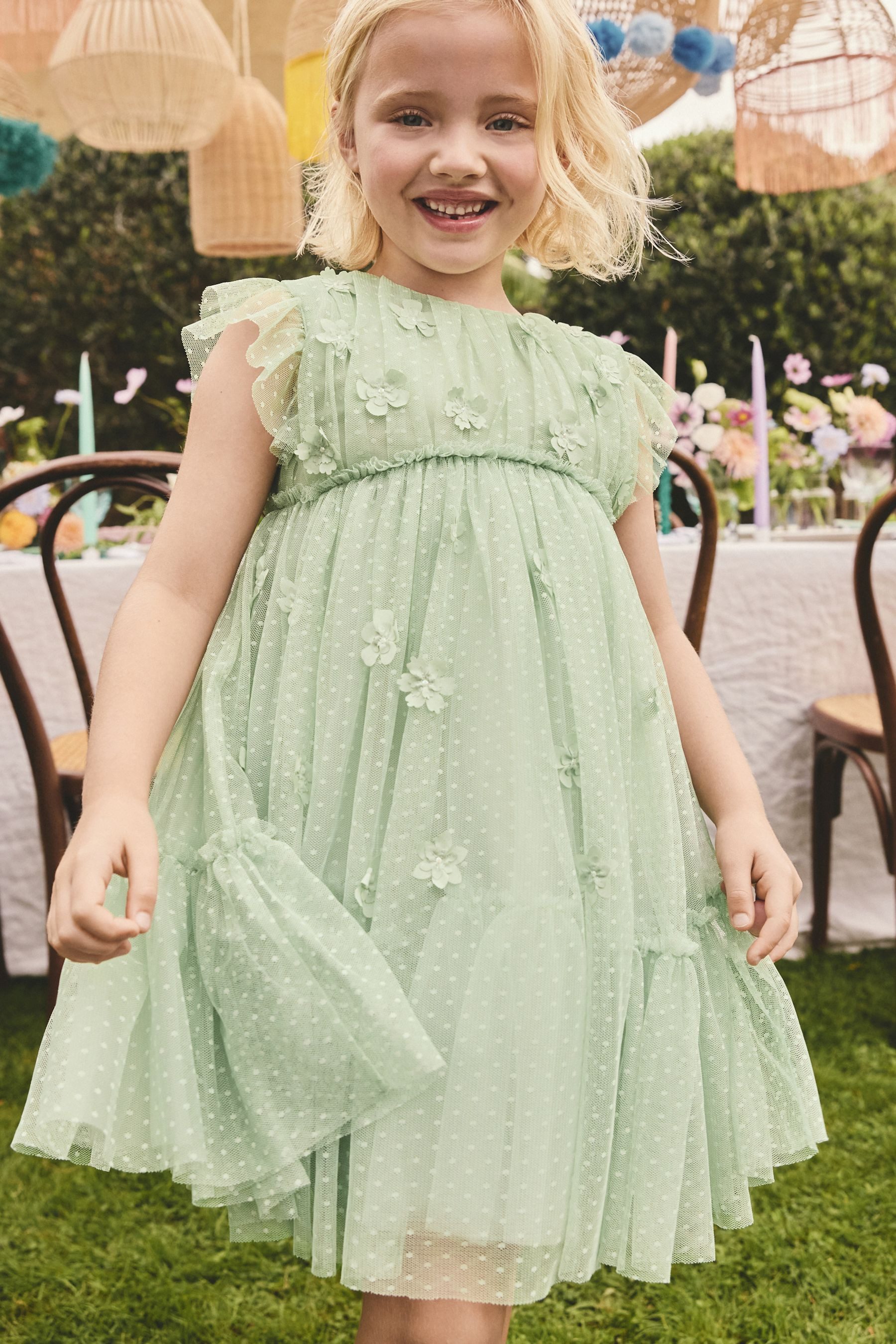Next Partykleid Brautjungfernkleid mit Netzstoff (1-tlg)